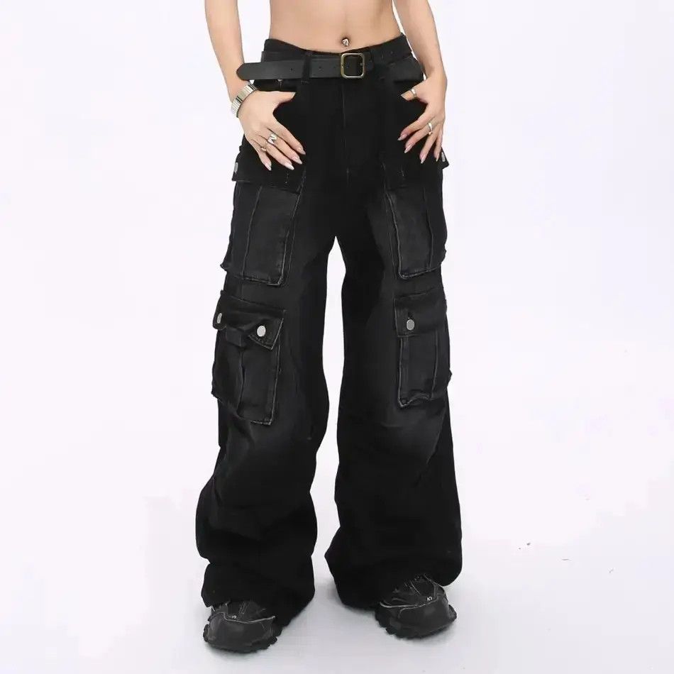 Japanese Brand Retro loose casual pocket wide leg jeans Size US 32 / EU 48 - 1 Thumbnail