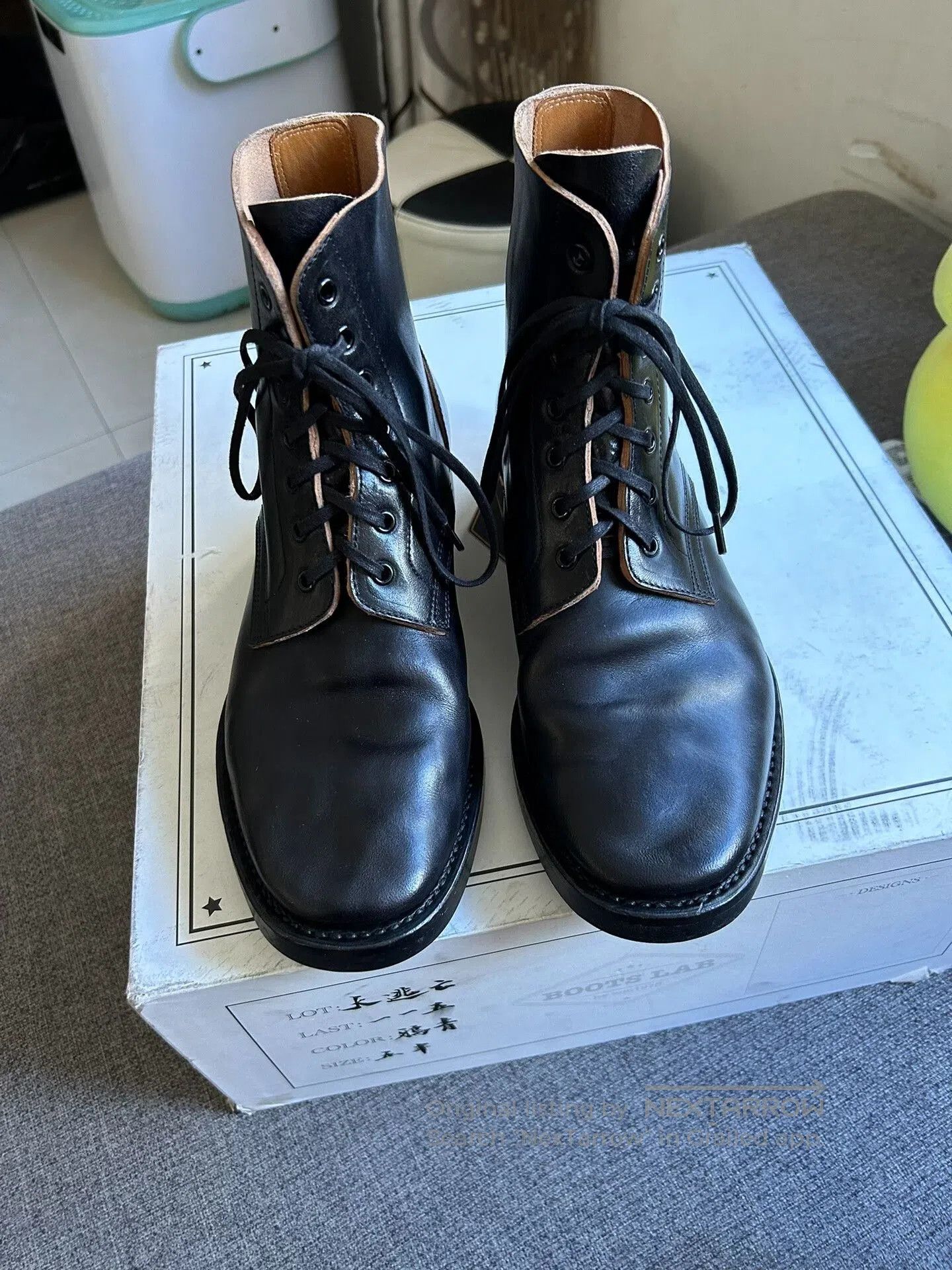 Maryam Nassir Zadeh black leather lace-up boots for men. Size US 5.5 / EU 38 - 1 Thumbnail