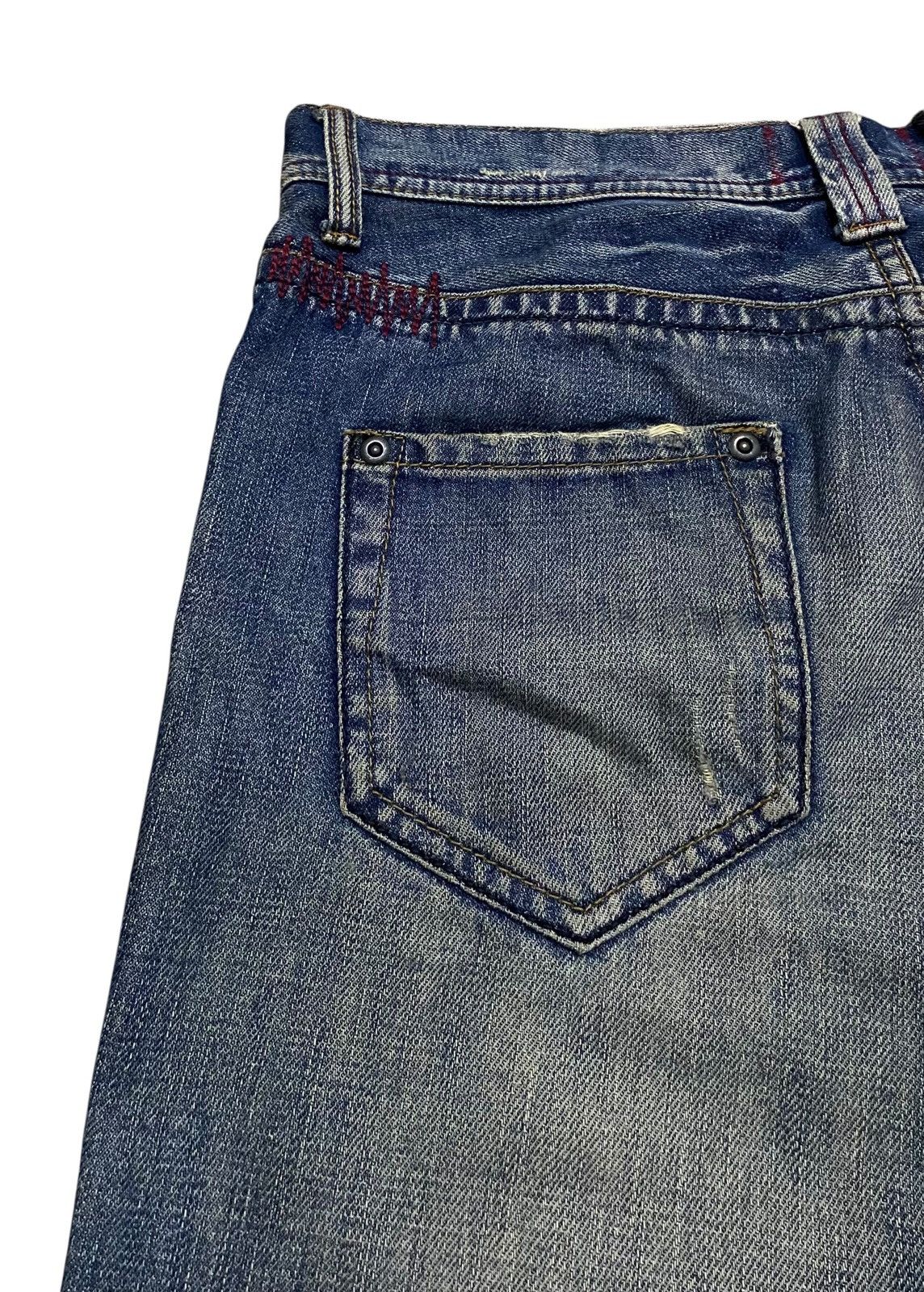 14th Addiction Very Rare Vintage Brand La:Rl Flared Patchwork Jeans 2000s Size US 31 - 5 Thumbnail