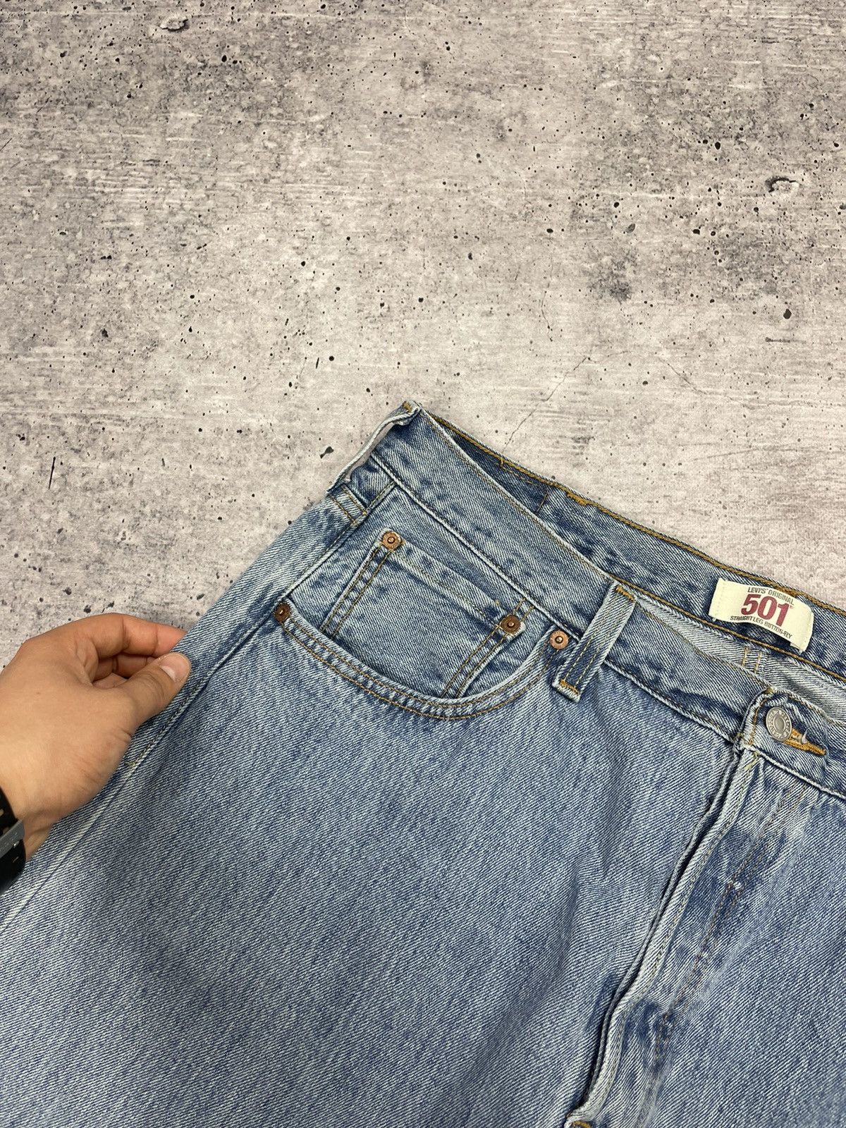 Levi's × Vintage Vintage Levi’s 501 Y2K Style Blue Stonewashed Denim Jeans Size US 36 / EU 52 - 11 Thumbnail