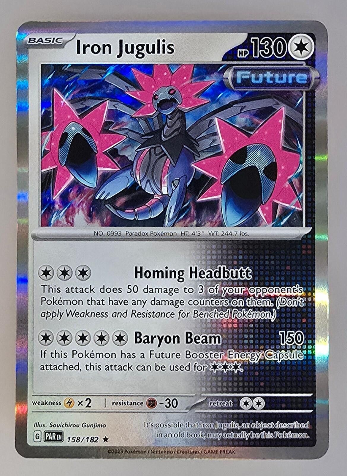 Pokemon Iron Jugulis from the Paradox Rift set. Size ONE SIZE - 1 Thumbnail