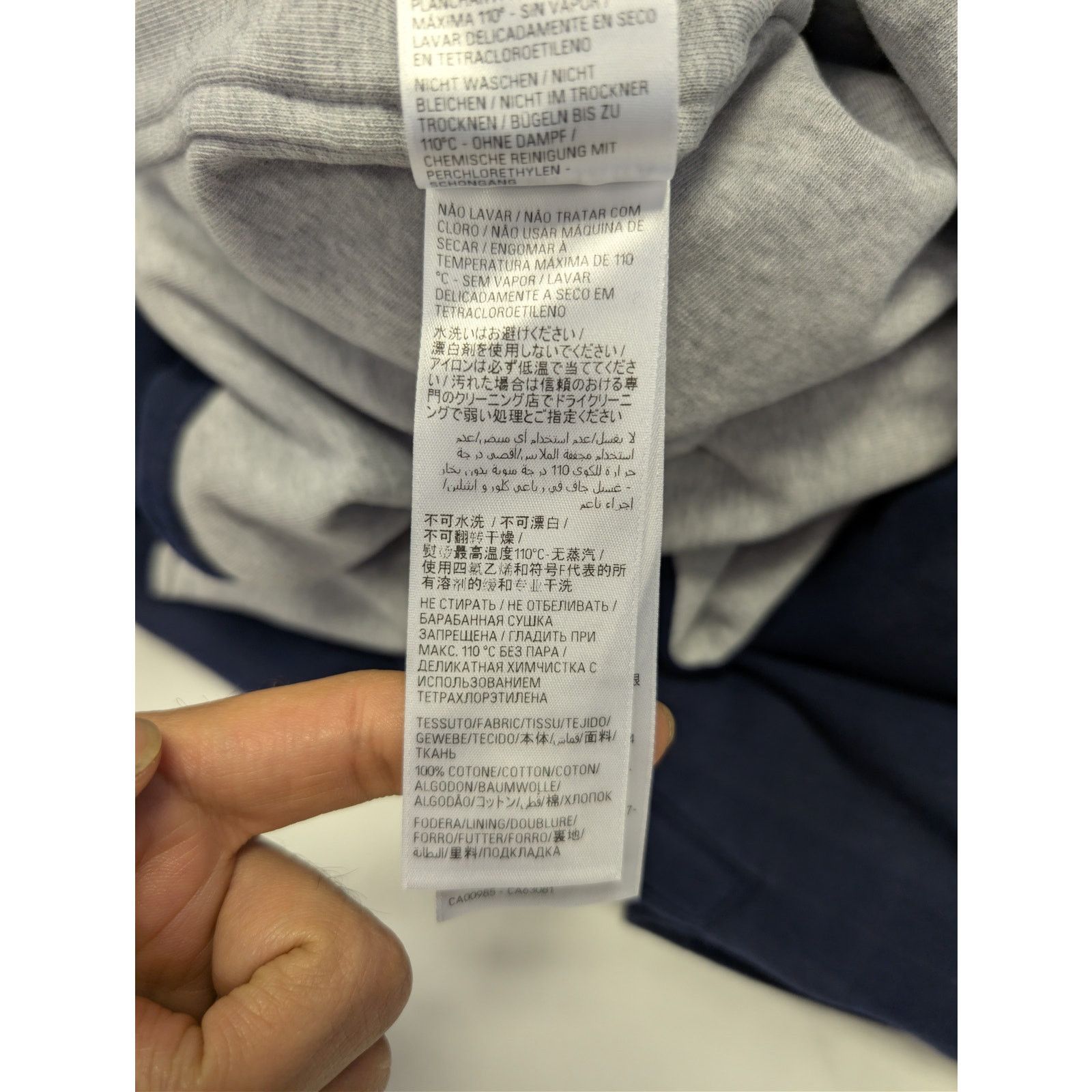 Balenciaga o1rshd1 Overdye Cotton Check Lined Shirt in Navy / Dark Navy Size US S / EU 44-46 / 1 - 20 Thumbnail