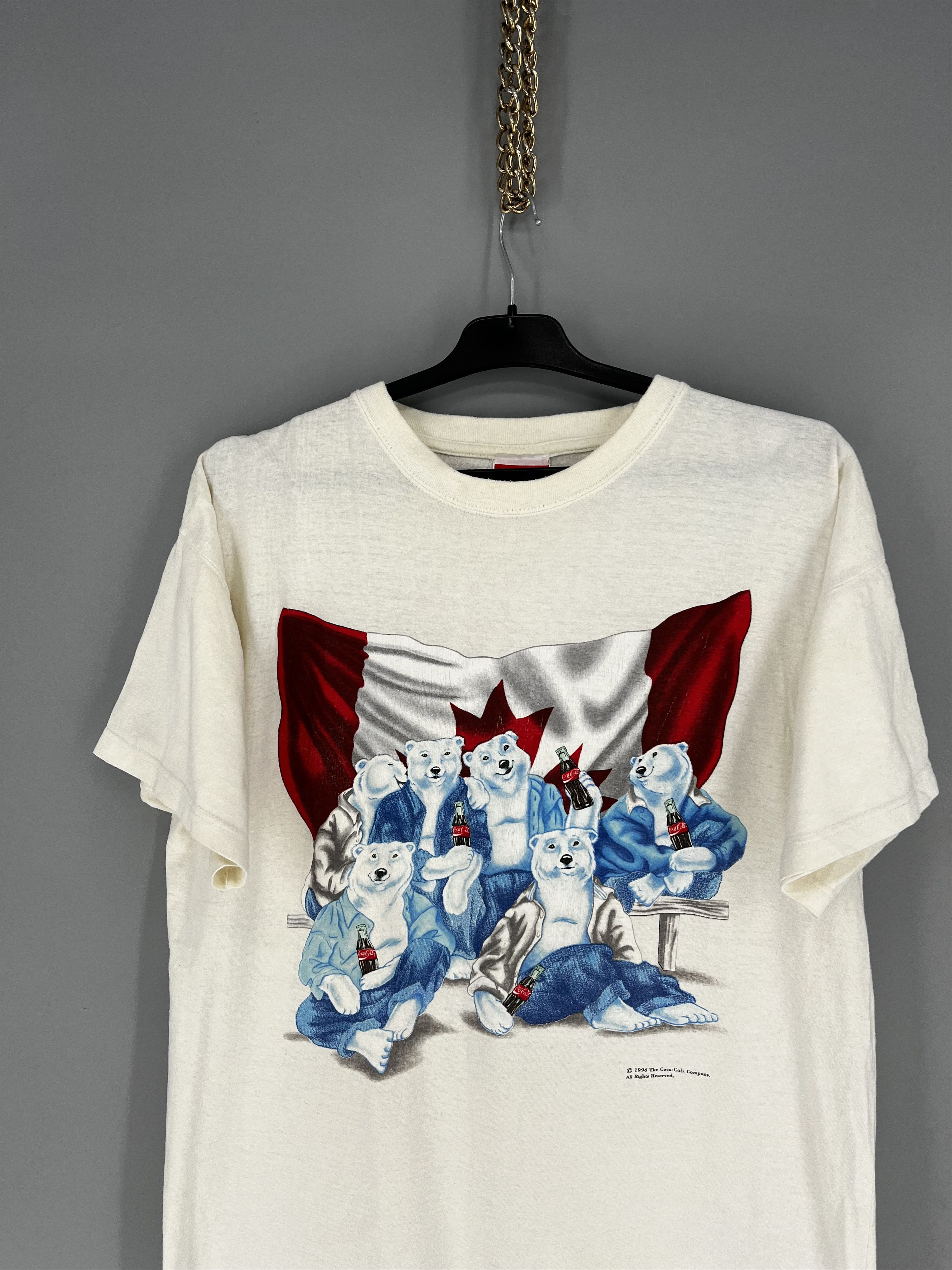 Coca Cola Vintage 1996 Single Stitch Coca-Cola Heather Gray Graphic Size US XL / EU 56 / 4 - 6 Thumbnail