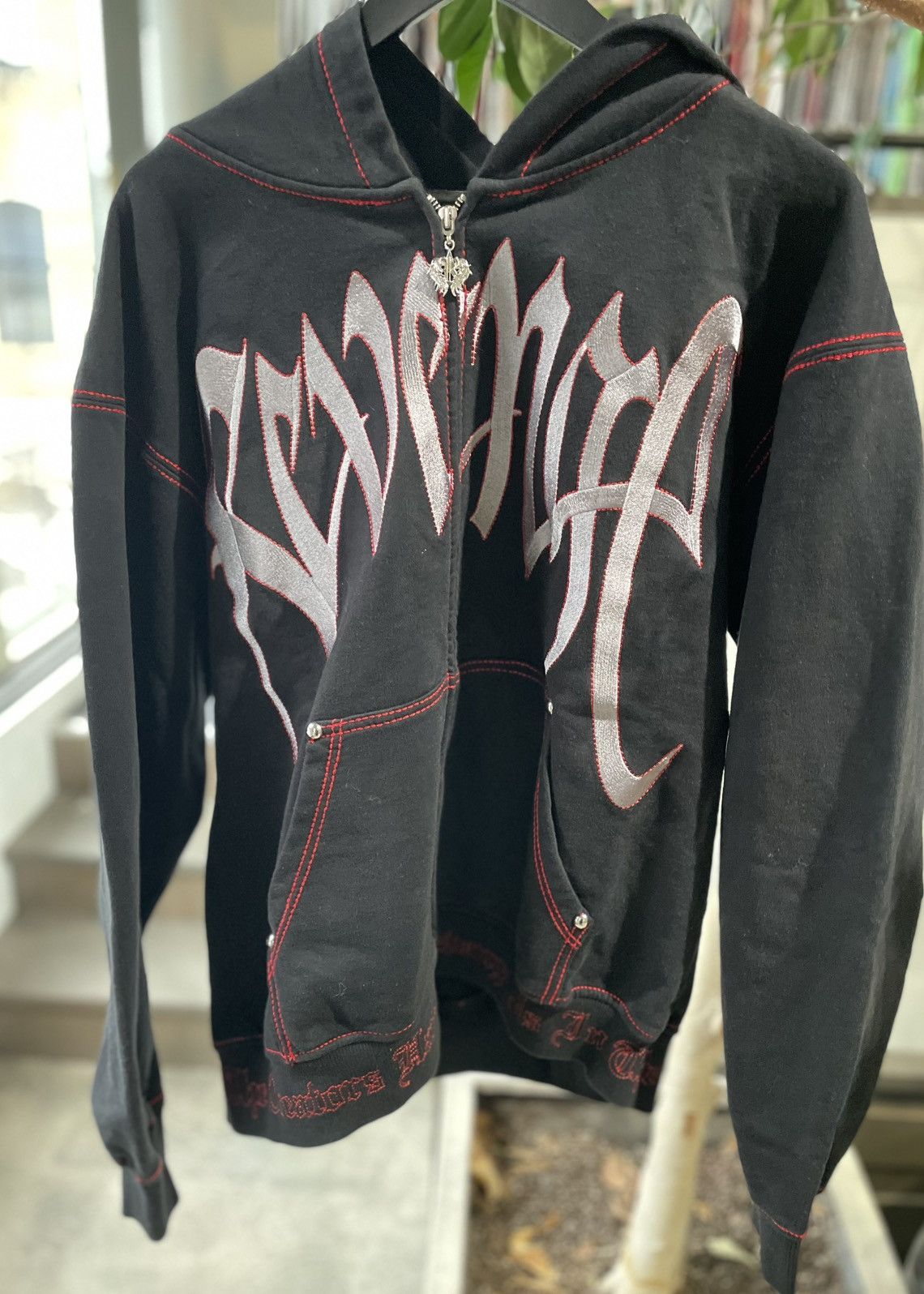 Revenge Revenge Contrast Skull Embroidered Zip Size US L / EU 52-54 / 3 - 3 Thumbnail