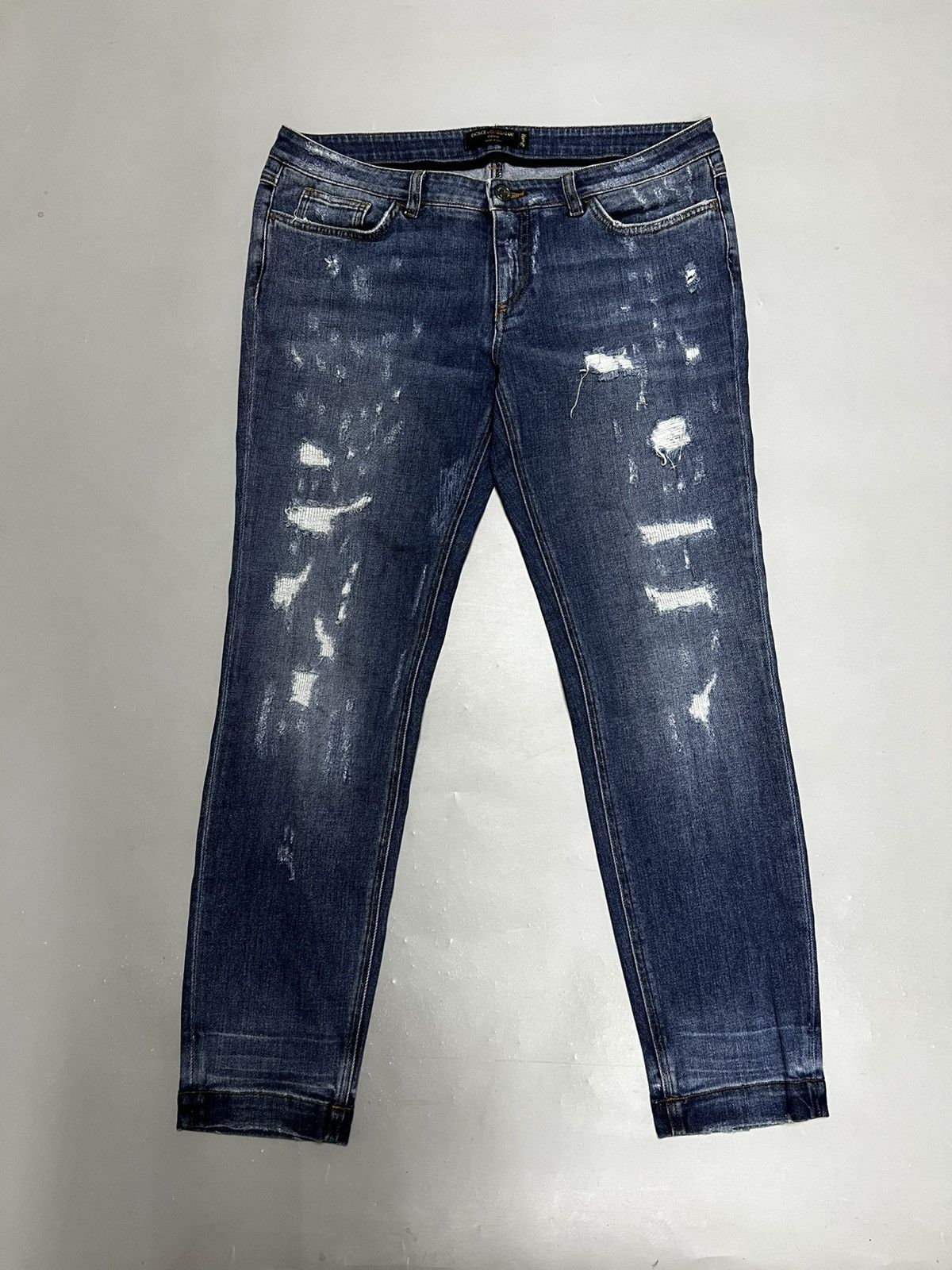 Dolce & Gabbana Dolce & Gabbana Slim Jeans Pretty Distressed Woman’s Size 48 Size 34" / US 12 / IT 48 - 3 Thumbnail