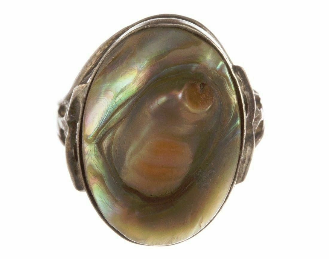 Designer Victorian Blister Pearl Sterling Silver Ring Size ONE SIZE - 1 Thumbnail