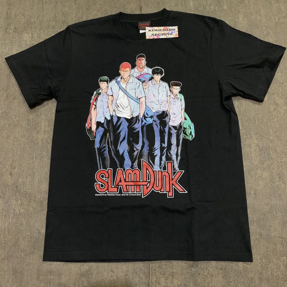 image of Slam Dunk X Sakuragi X Rukawa X Anime Tees X Bbotlegg in Black, Men's (Size Large)