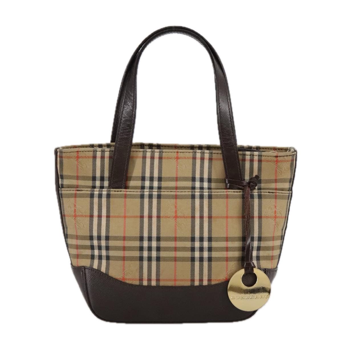 Burberry Nova Check Beige Canvas Handbag (Pre-Owned) Size ONE SIZE - 1 Thumbnail