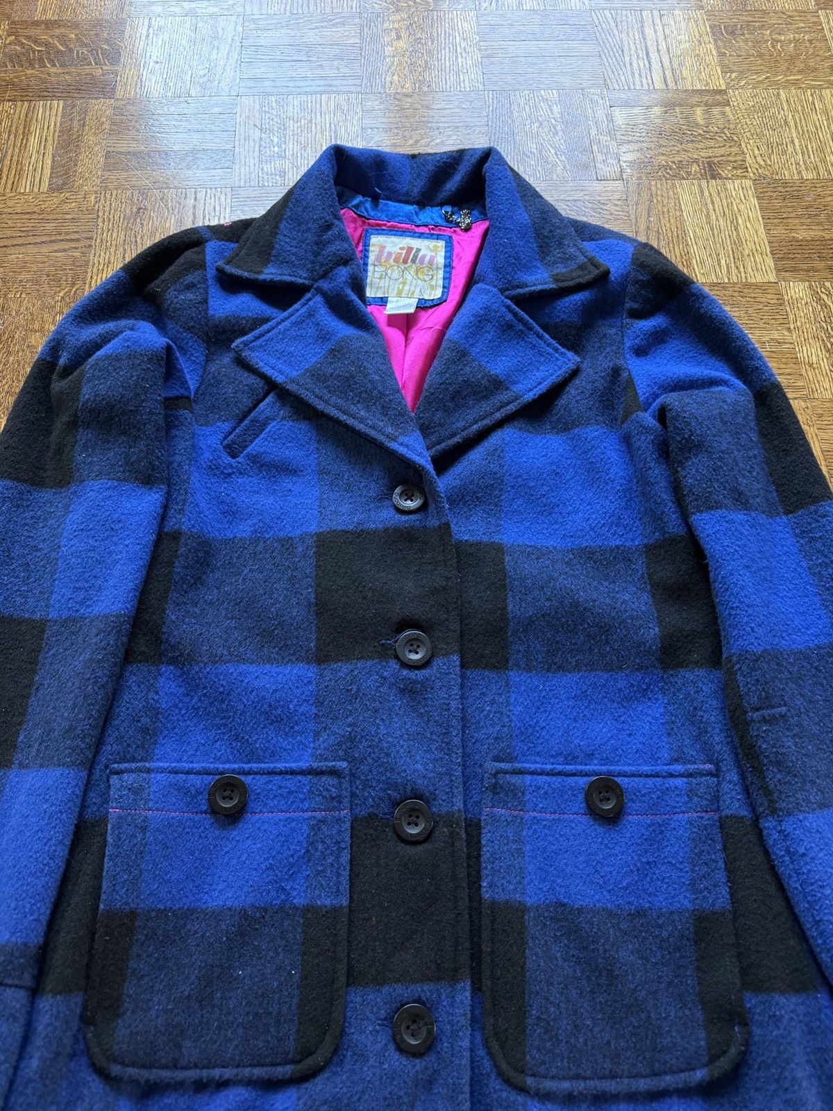Billabong Vintage Y2K Billabong Plaid Button Up Coat Size L / US 10 / IT 46 - 3 Thumbnail