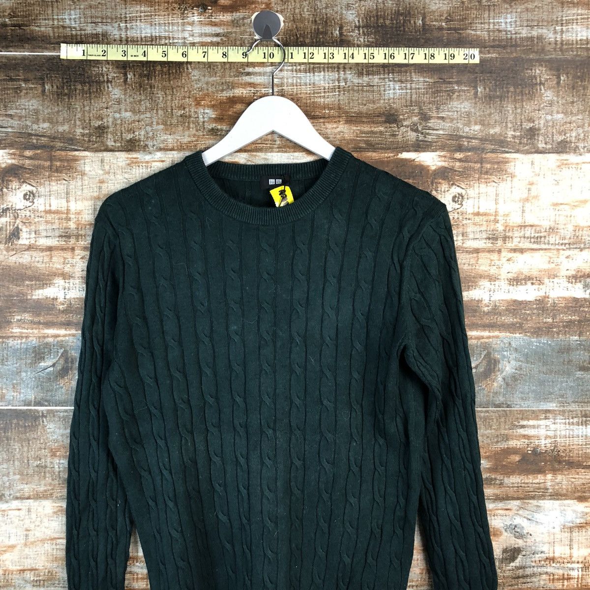 Homespun Knitwear × Japanese Brand Uniqlo japan Green cable Knitwear #A2181 Size M / US 6-8 / IT 42-44 - 2 Thumbnail