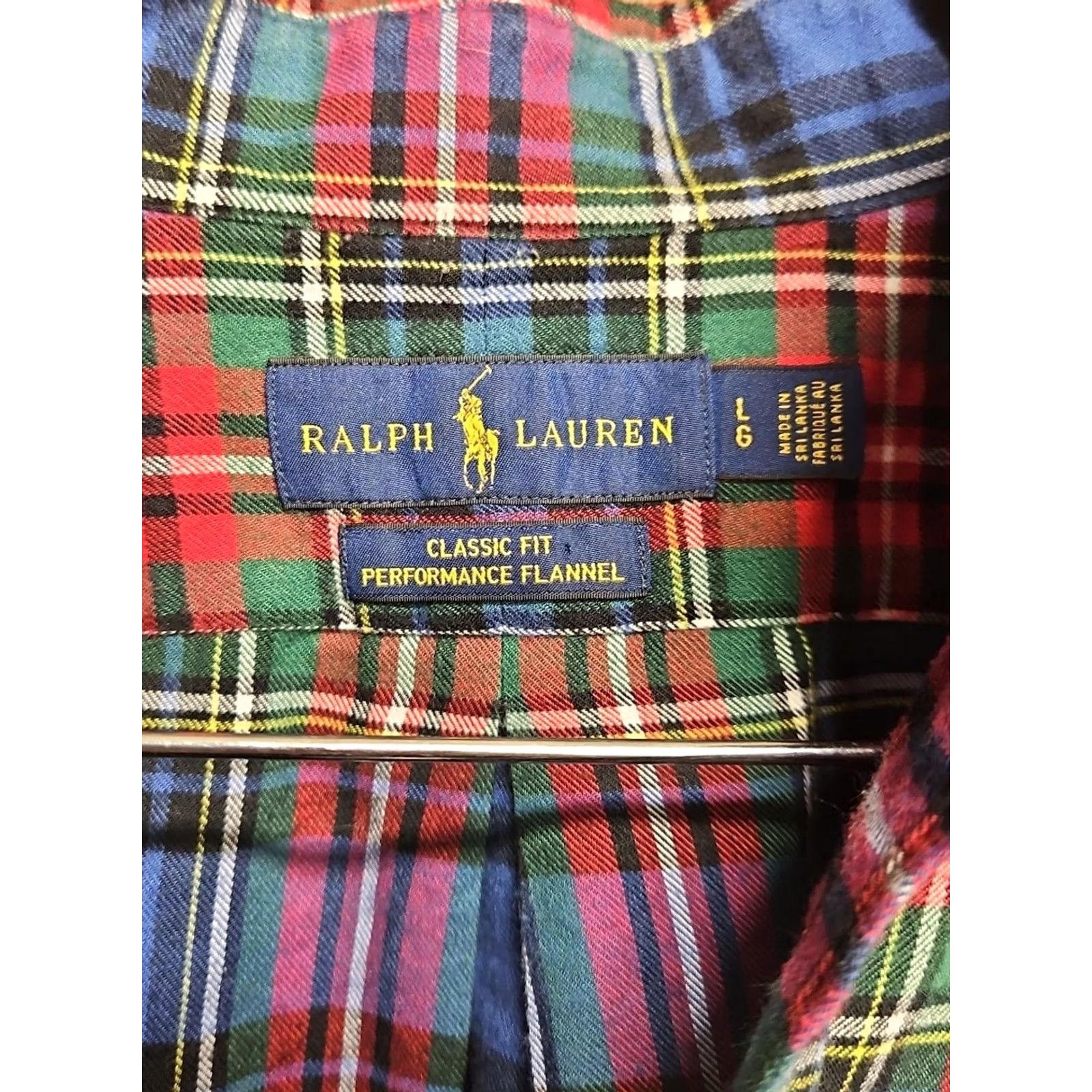 Ralph Lauren Polo Ralph Lauren Classic Fit Performance Flannel Plaid Button-Up Shirt L Men Multicolor Cotton Size US L / EU 52-54 / 3 - 4 Thumbnail