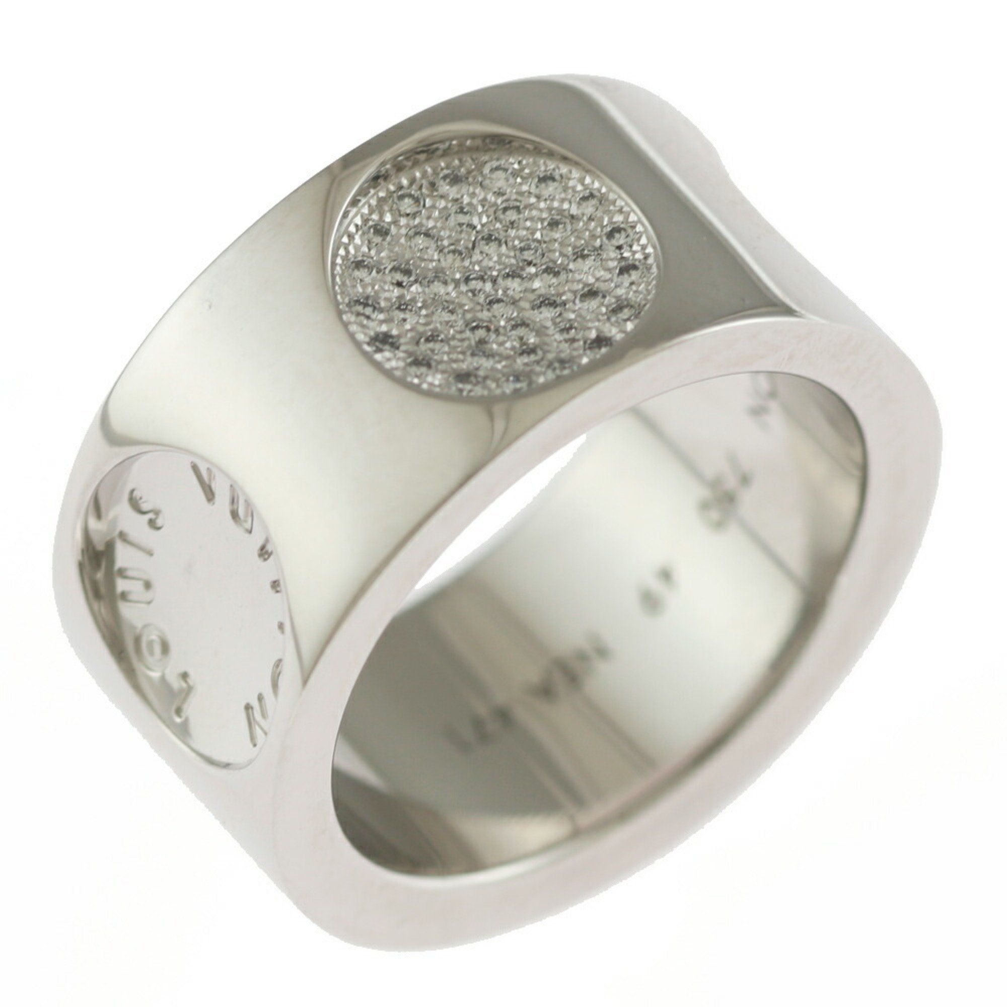 image of Louis Vuitton Berg Empreinte Diamond Ring No. 10 18K Women's Louis Vuitton in Silver