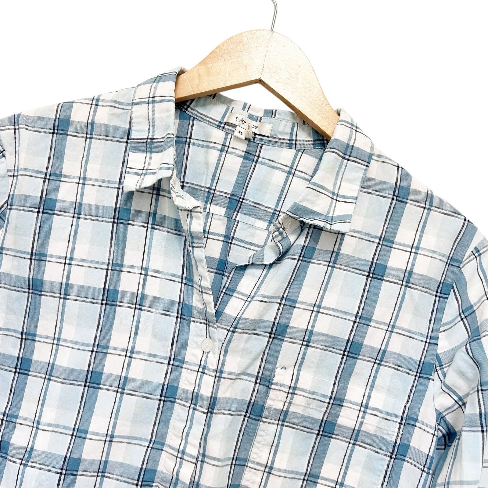 Tyler Boe Blue Plaid Button Down Shirt Sz XL
