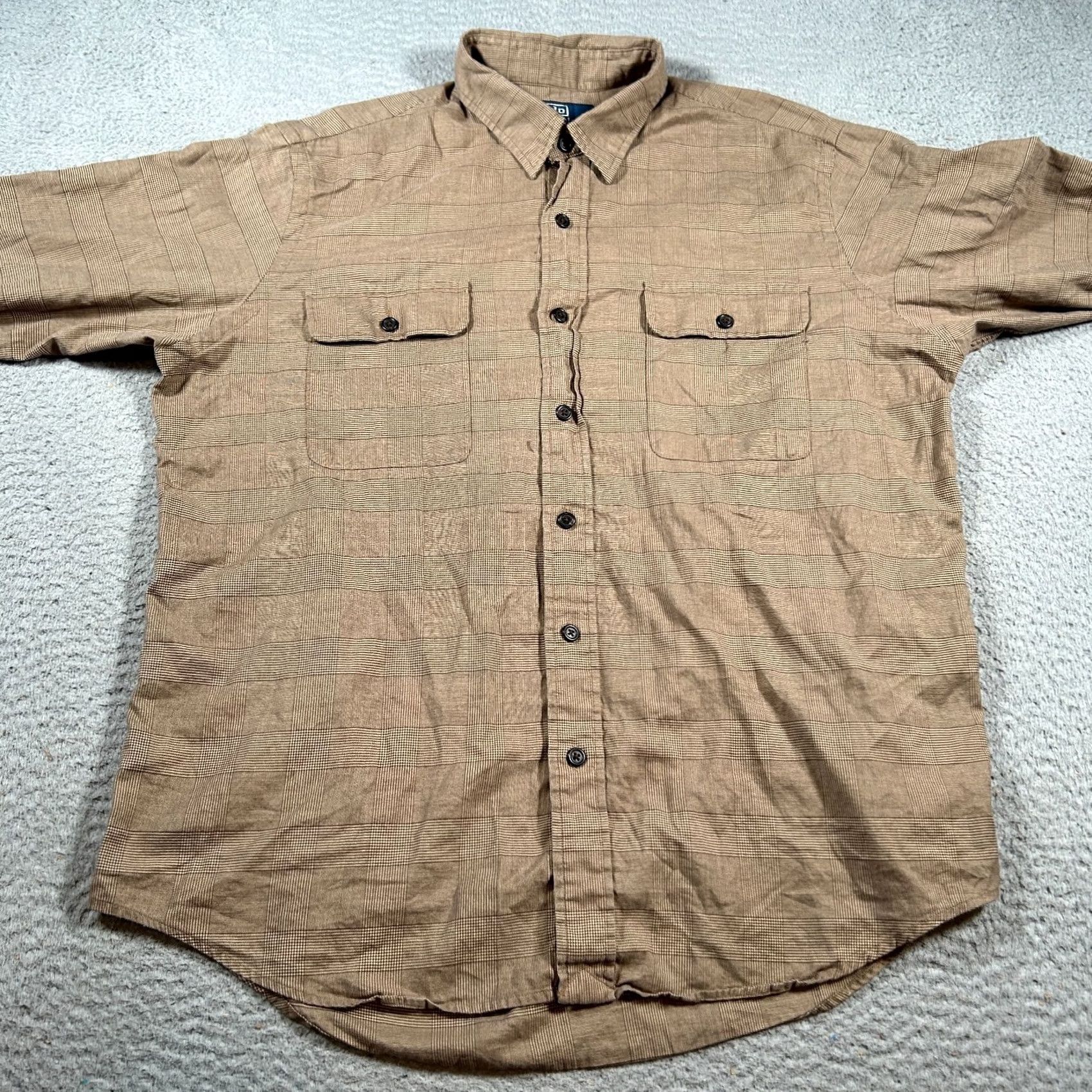 Polo Ralph Lauren Polo Ralph Lauren Shirt Mens XL Brown Plaid Cotton Pleated Custom Fit Button Up Size US XL / EU 56 / 4 - 3 Thumbnail