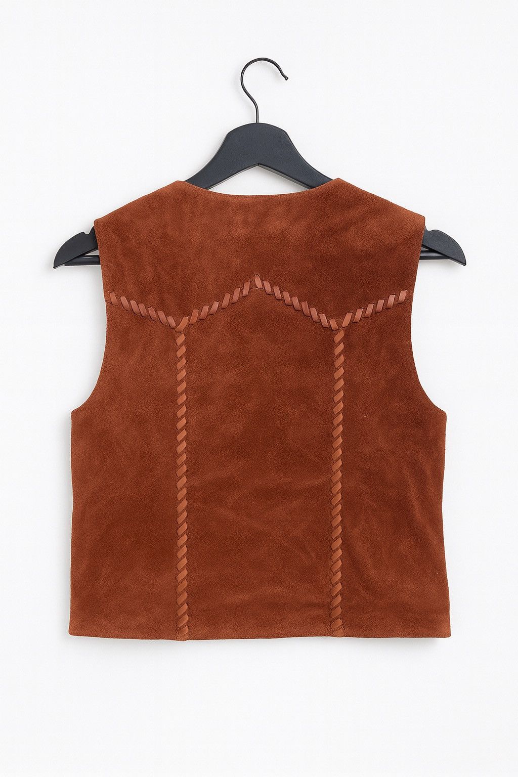 Leather BELL Suede Leather Vest - Brown Western-Style Cowhide Vest Size US S / EU 44-46 / 1 - 2 Thumbnail
