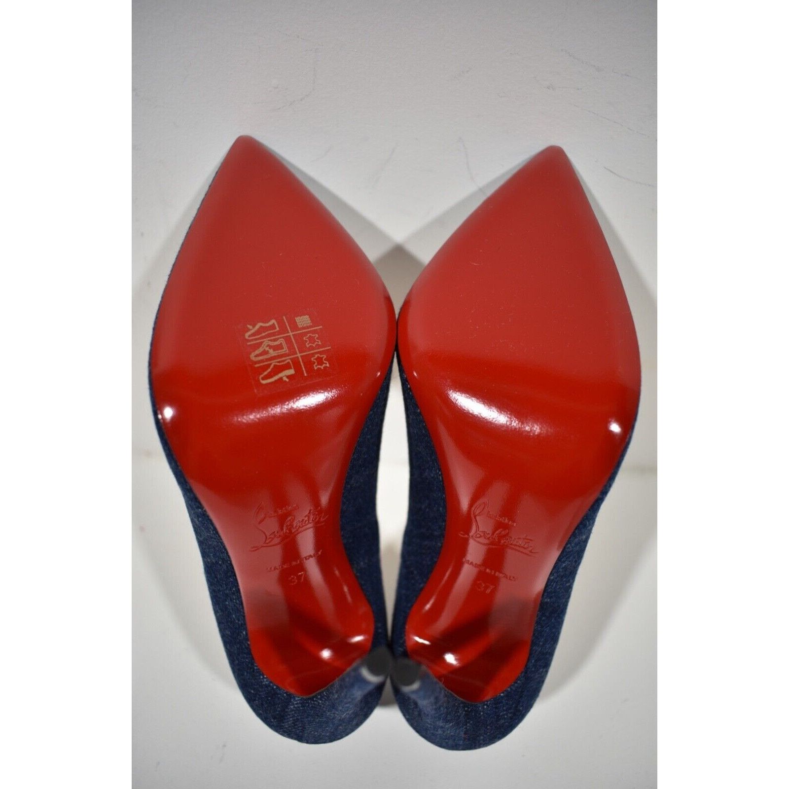 Christian Louboutin So Kate 120 Blue Denim Saba Gold Stiletto Heel Pump 37 Size US 7 / IT 37 - 12 Thumbnail