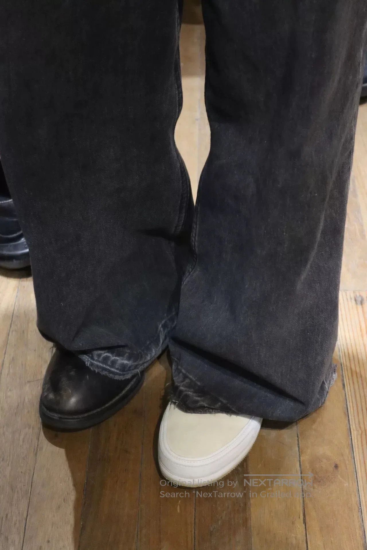 Ann Demeulemeester Leather Plate Shoes.