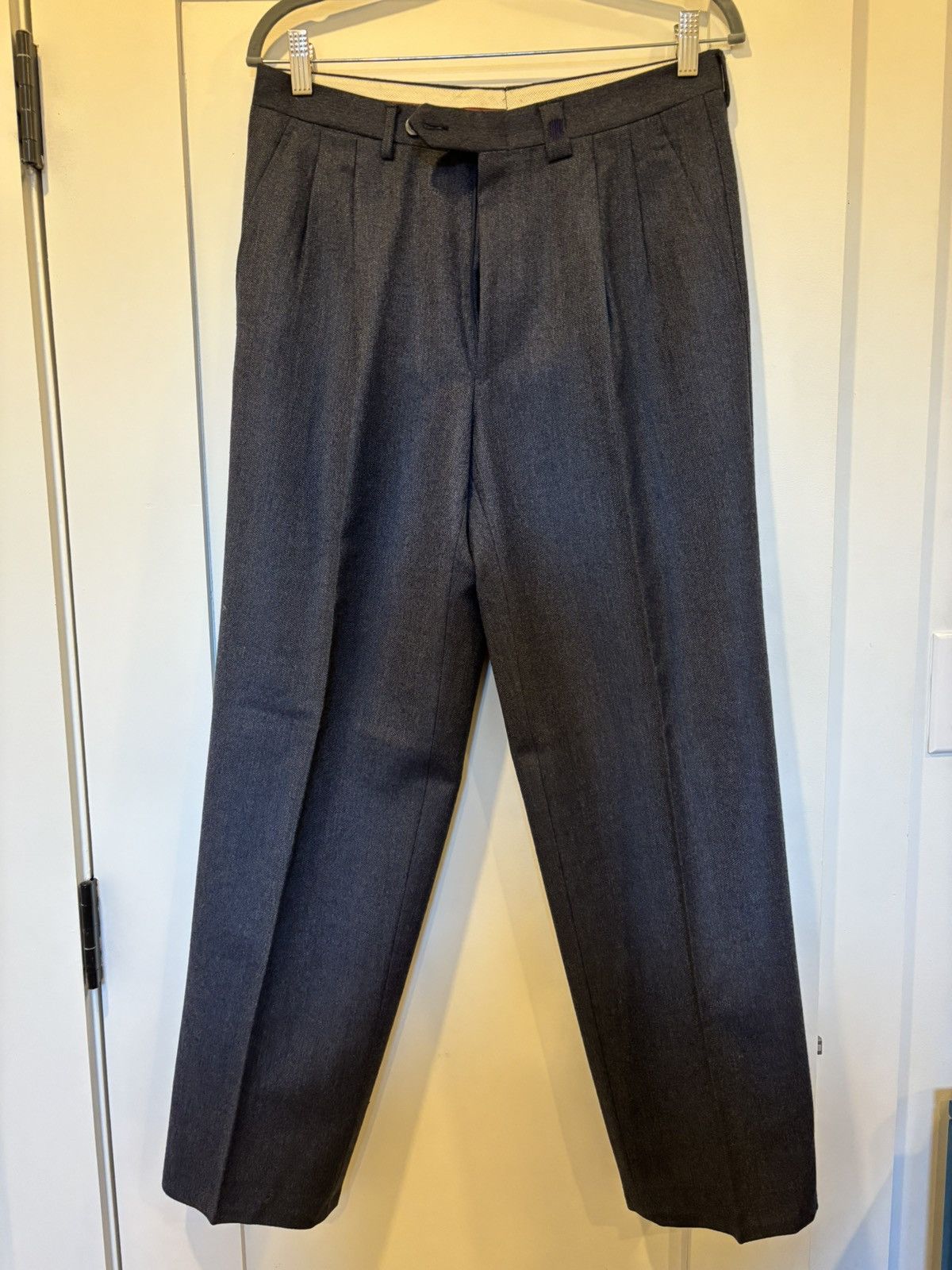 Lanvin Lanvin Dark Blue 100% Wool Pants Size 38R - 4 Thumbnail
