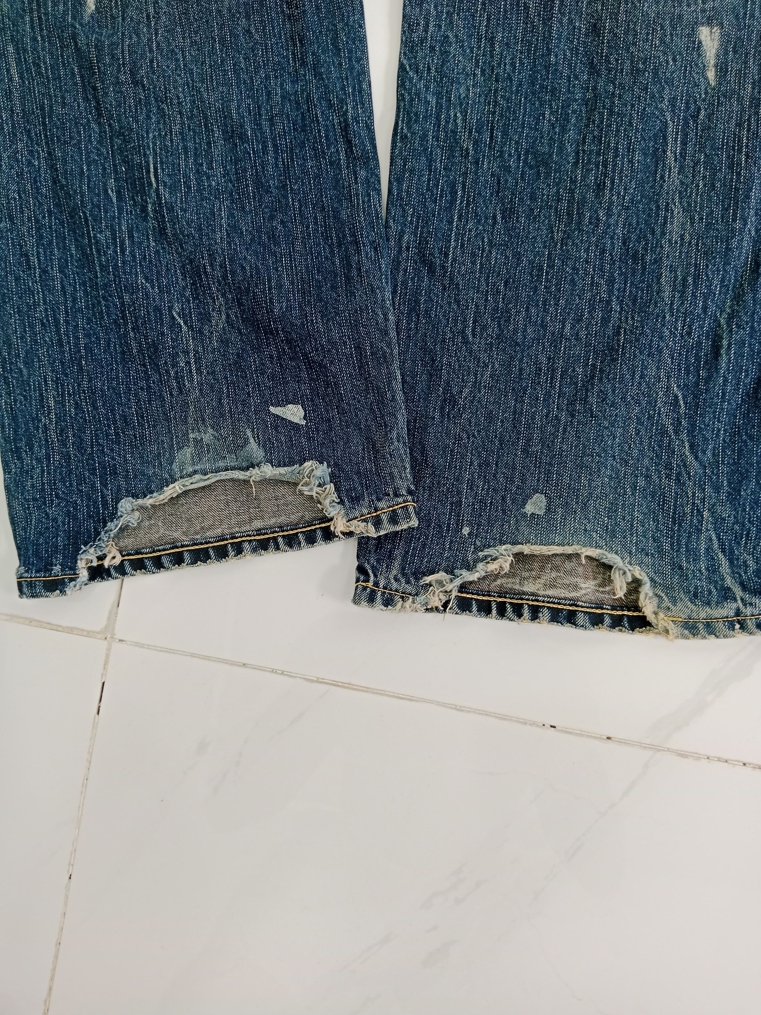 Edwin EDWIN Distressed Jeans Japanese Brand Blue Denim Size US 37 - 11 Thumbnail