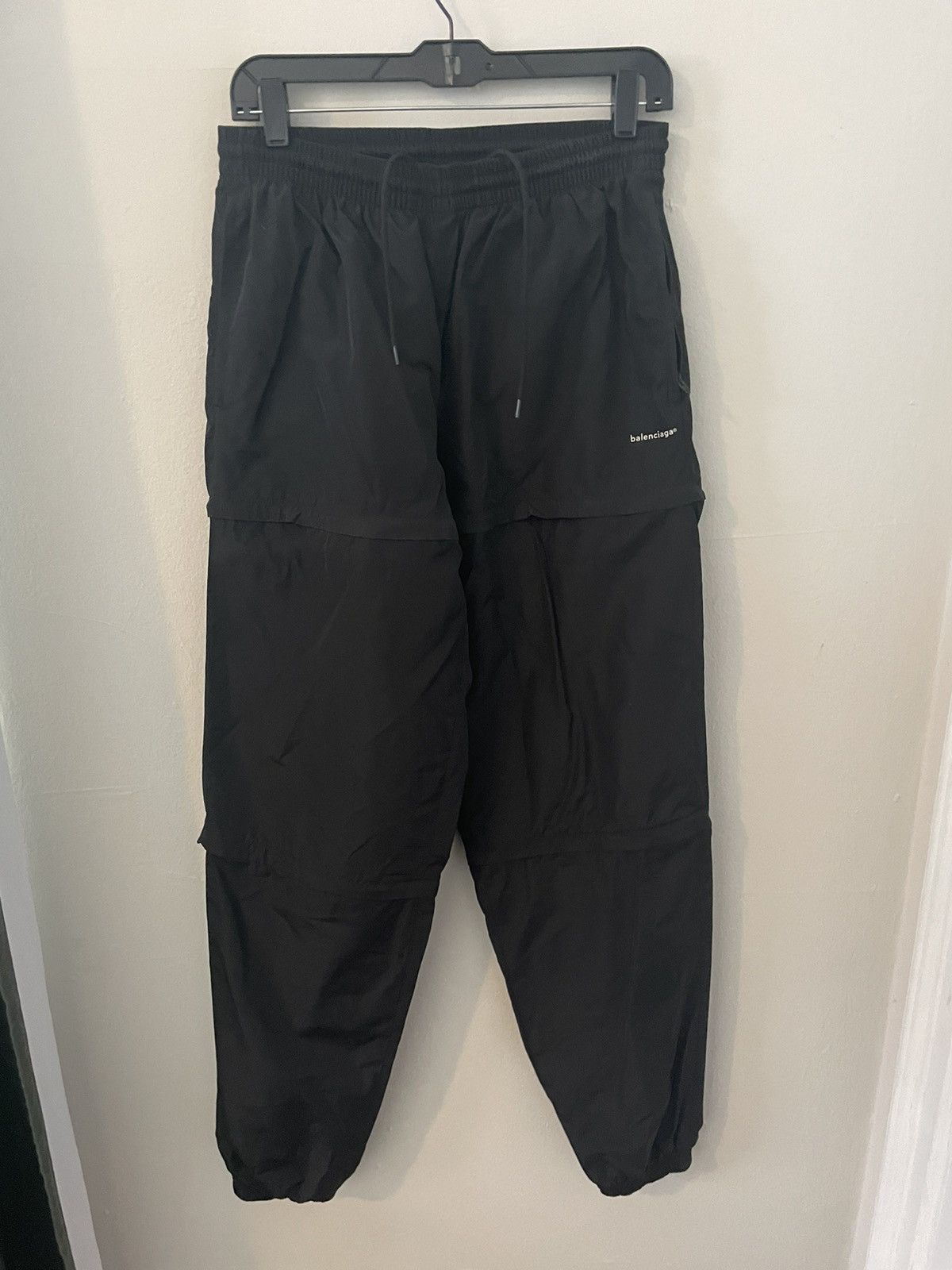 image of Balenciaga Zip Joggers in Black, Men's (Size 30)