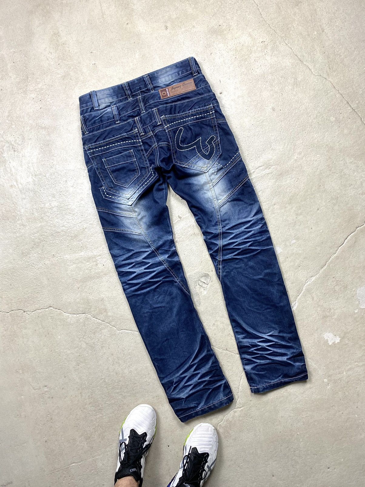 Japanese Brand Rare! Vintage Japan Design by Okishana Samoki Jeans Pants Size US 30 / EU 46 - 13 Thumbnail