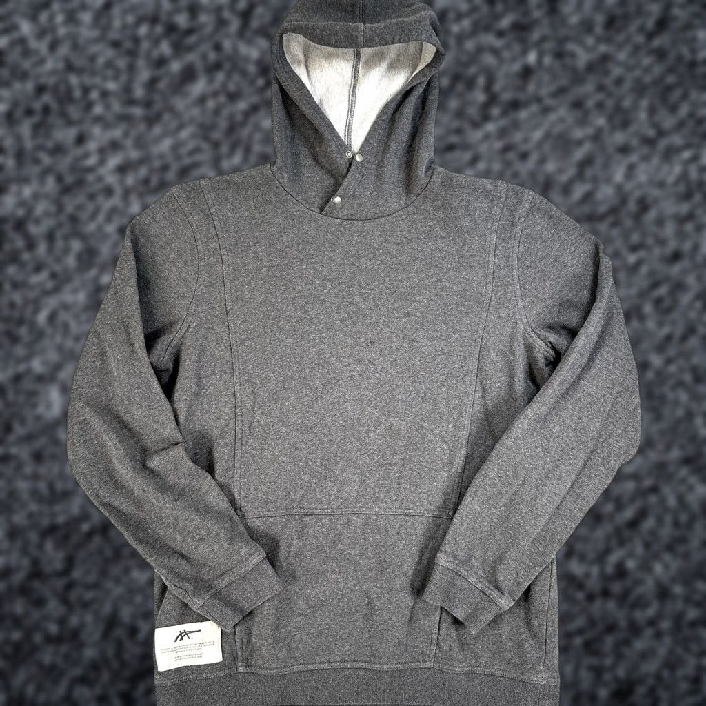 Asics ASICS Hoodie Mens L Gray Pullover Snap Neck Fleece Pocket Hoodie Sweatshirt Size US L / EU 52-54 / 3 - 1 Thumbnail
