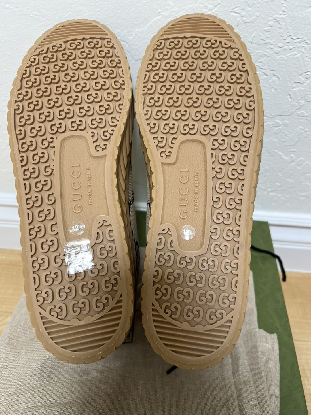 Gucci Gucci Maxi GG High Top Beige Ebony Size US 13 / EU 46 - 4 Thumbnail