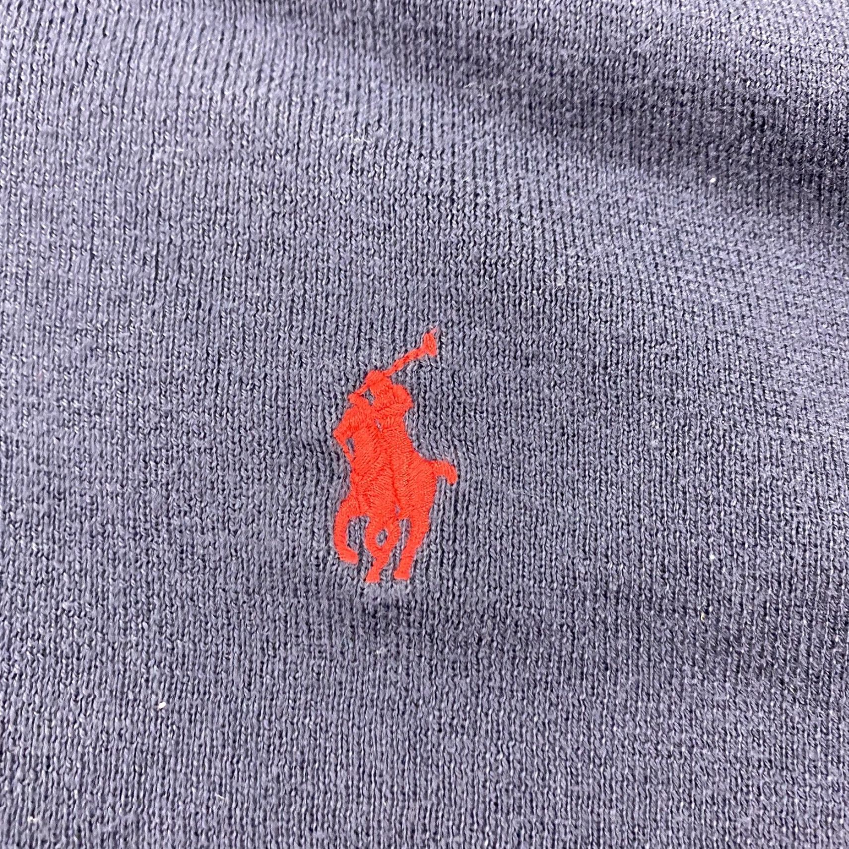 Polo Ralph Lauren POLO RALPH LAUREN Sweater Mens XL Navy V-Neck Pima Cotton Pullover Red Pony Size US XL / EU 56 / 4 - 2 Thumbnail