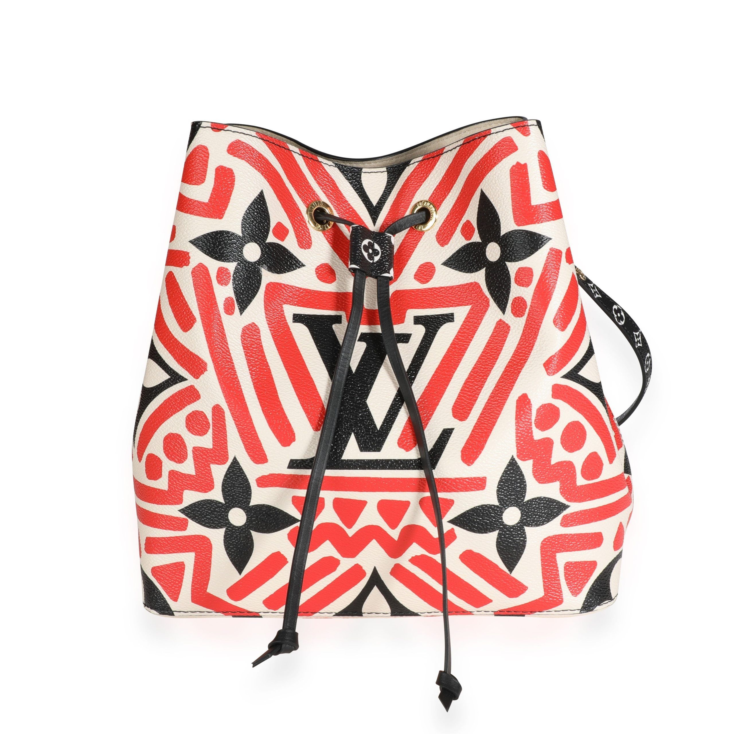 image of Louis Vuitton Cream & Red Monogram Giant Lv Crafty Néonoé Mm in Orange, Women's