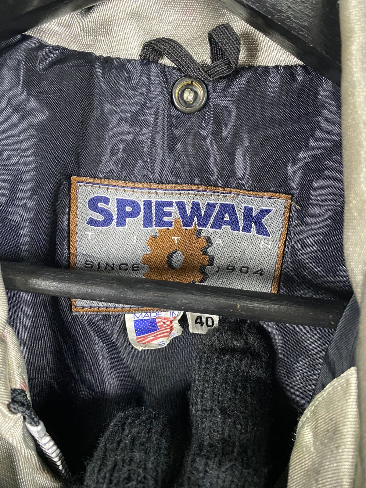 I. Spiewak And Sons Vintage Spiewak Silver Satin Zip Classic Workwear Outerwear Size US M / EU 48-50 / 2 - 10 Thumbnail