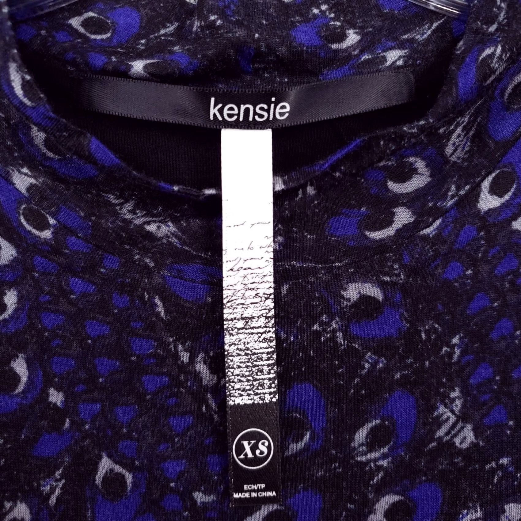 Vintage Kensie Dress Womens XS Blue Trapeze & Swing Animal Print Sleeveless Crew Neck Dress Short Size XS / US 0-2 / IT 36-38 - 3 Thumbnail