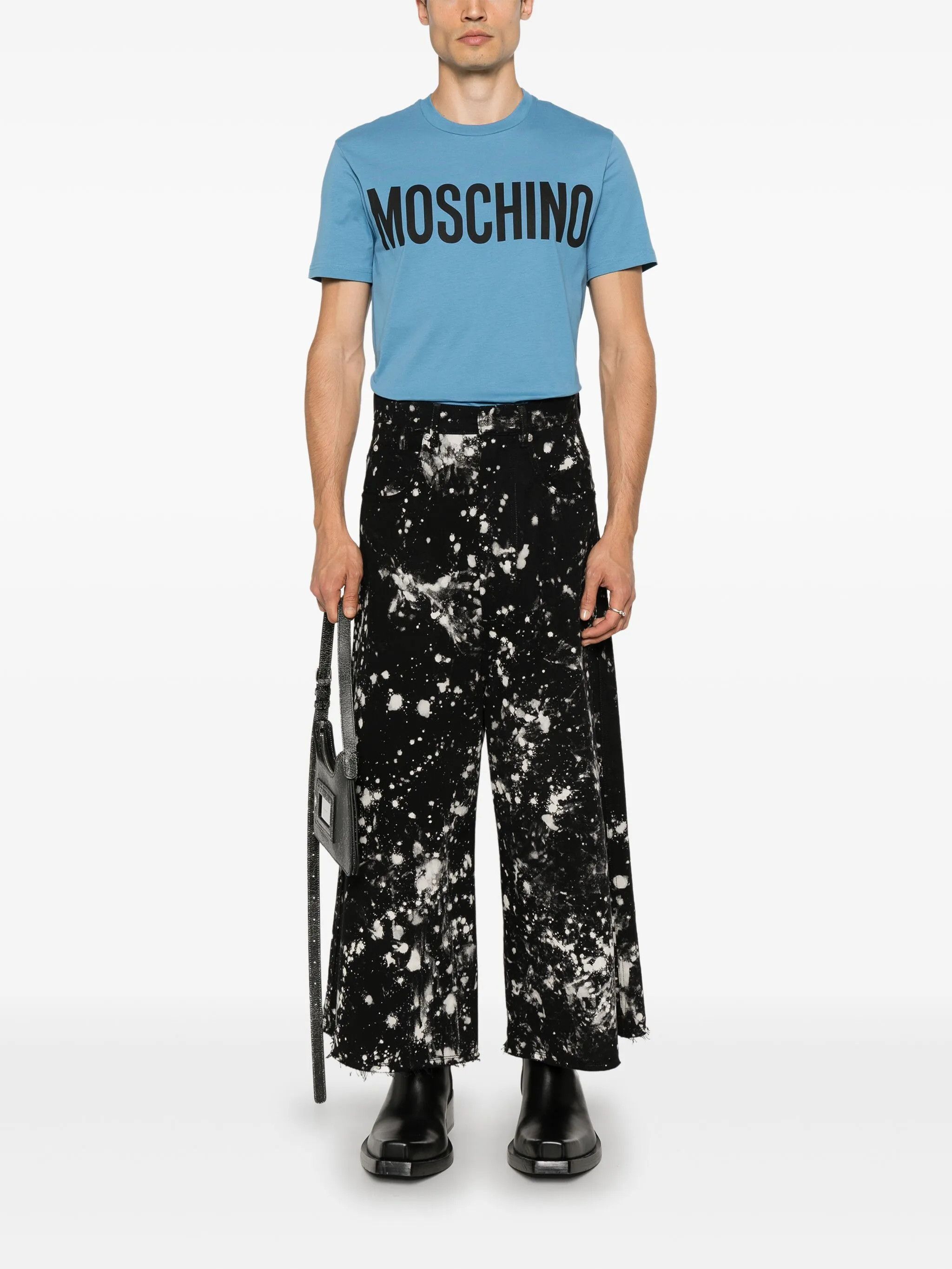 Moschino o1y0225 Logo T-Shirt in Blue Size US S / EU 44-46 / 1 - 5 Thumbnail