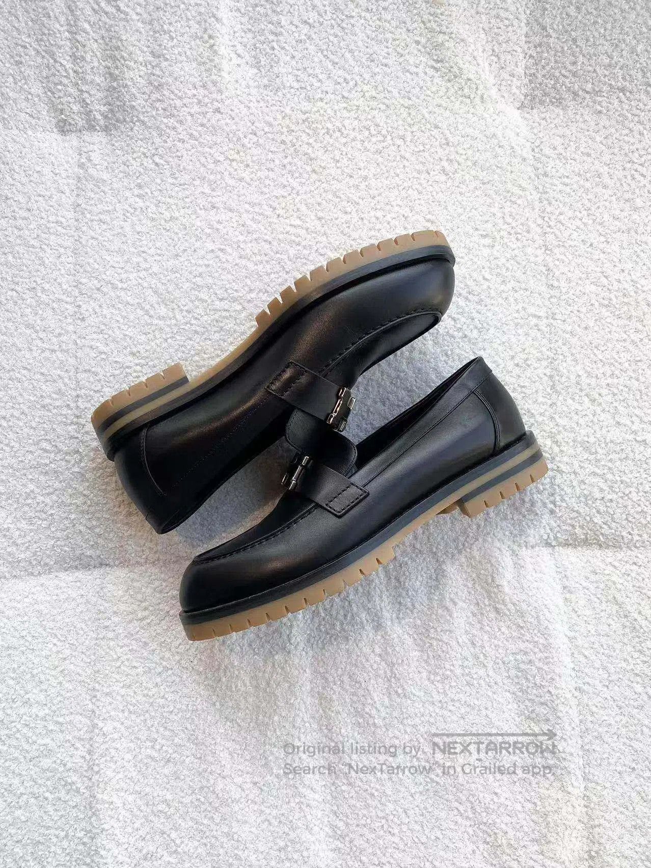 Hermes Hermes H-buckle black loafers| Size US 5.5 / IT 35.5 - 5 Thumbnail