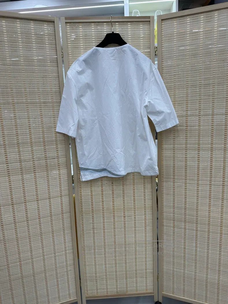 Hermes Hermes Jacket shirt with short sleeves and a sewn-on jacke Size US XXS / EU 40 - 2 Thumbnail
