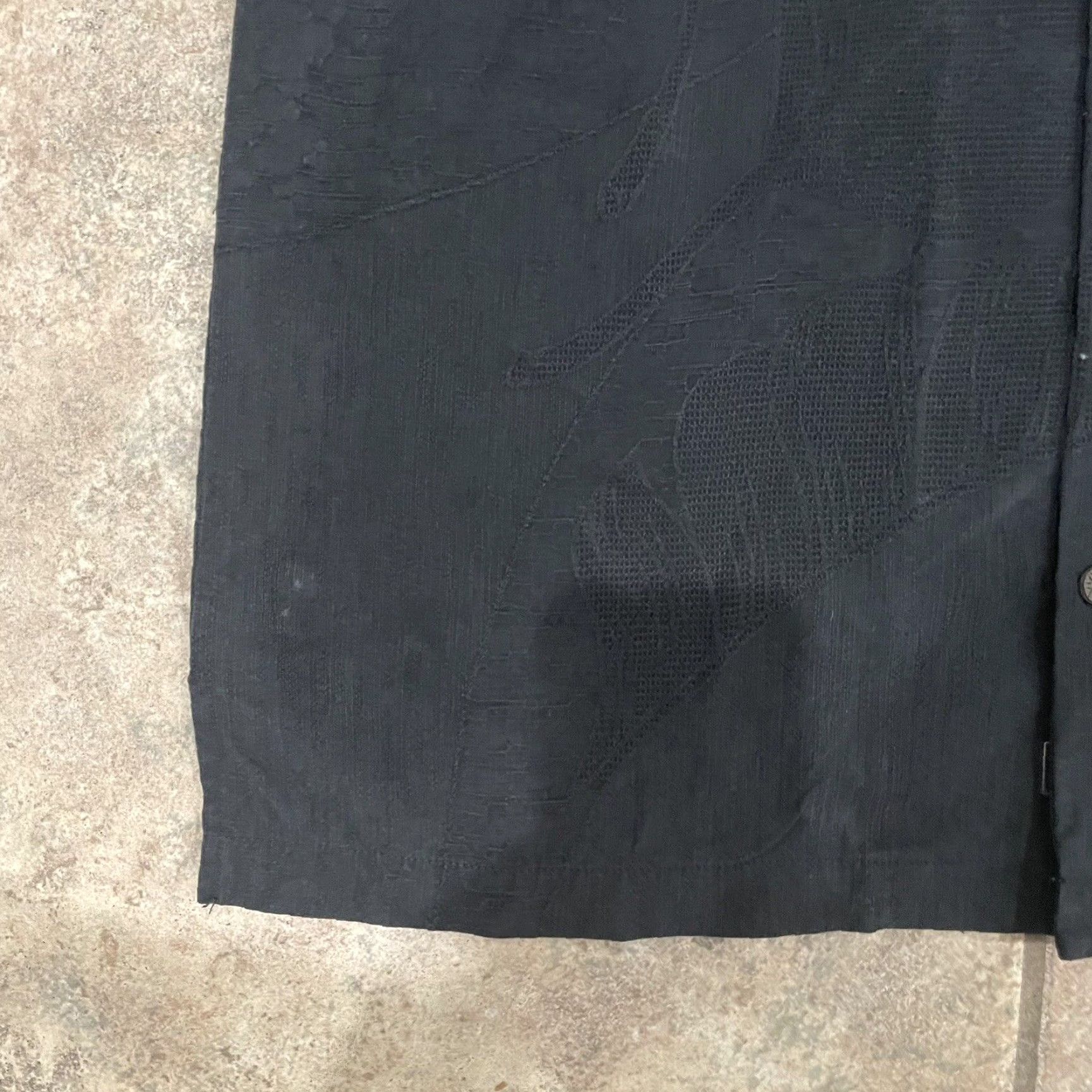 Tommy Bahama Tommy Bahama Men’s Black Silk Textured Short Sleeve Hawaiian Button-Up Shirt M Size US M / EU 48-50 / 2 - 4 Thumbnail
