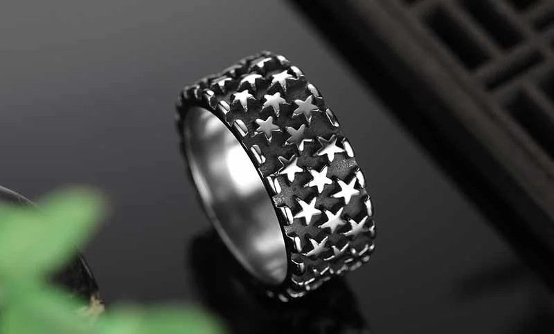 Jewelry Vintage Star Finger Biker Rings Size ONE SIZE - 4 Thumbnail