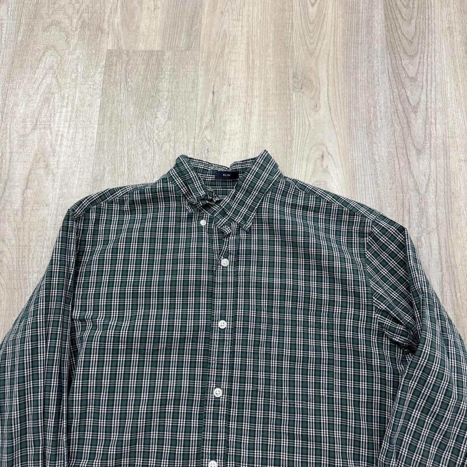 J.Crew J Crew Flex Washed Shirt Men's Medium Green Plaid Check Slim Size US M / EU 48-50 / 2 - 1 Thumbnail
