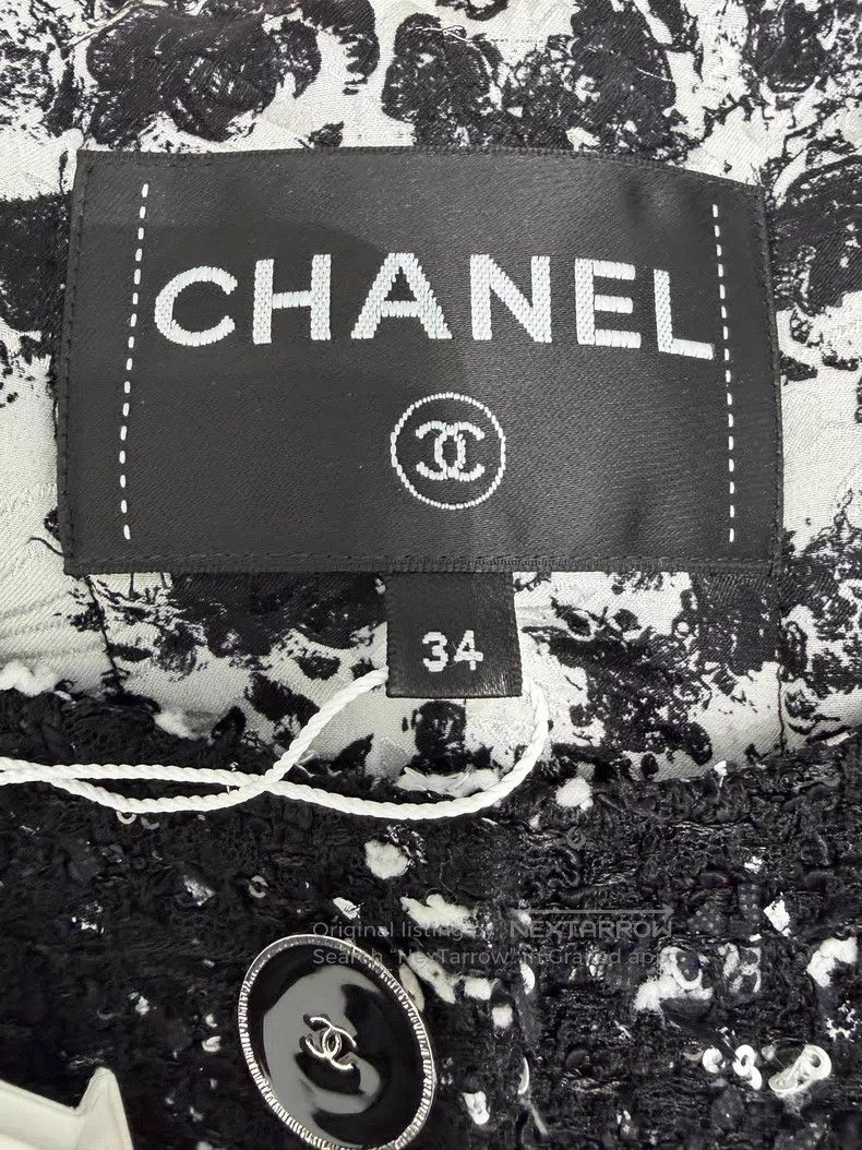 Chanel Chanel Black sequined tweed jacket Size XXS / US 00 / IT 34 - 5 Thumbnail