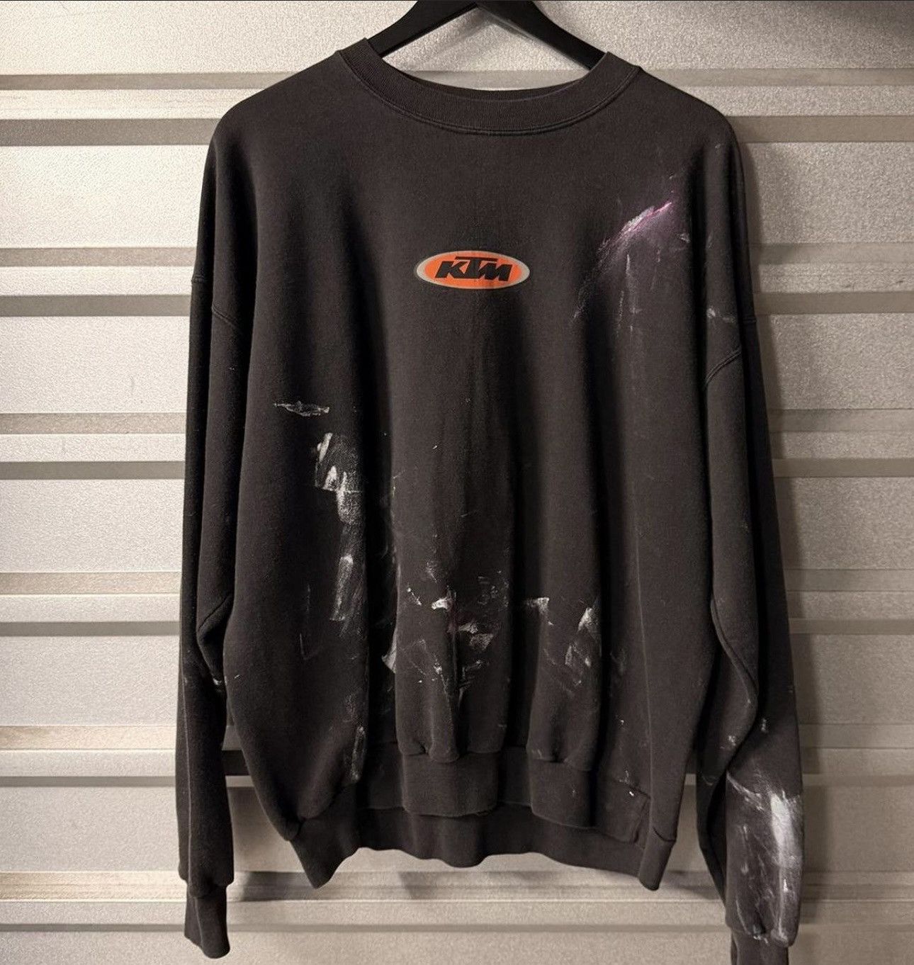 Vintage Vintage paint splattered KTM fox racing crewneck sweatshirt Size US XXL / EU 58 / 5 - 1 Thumbnail