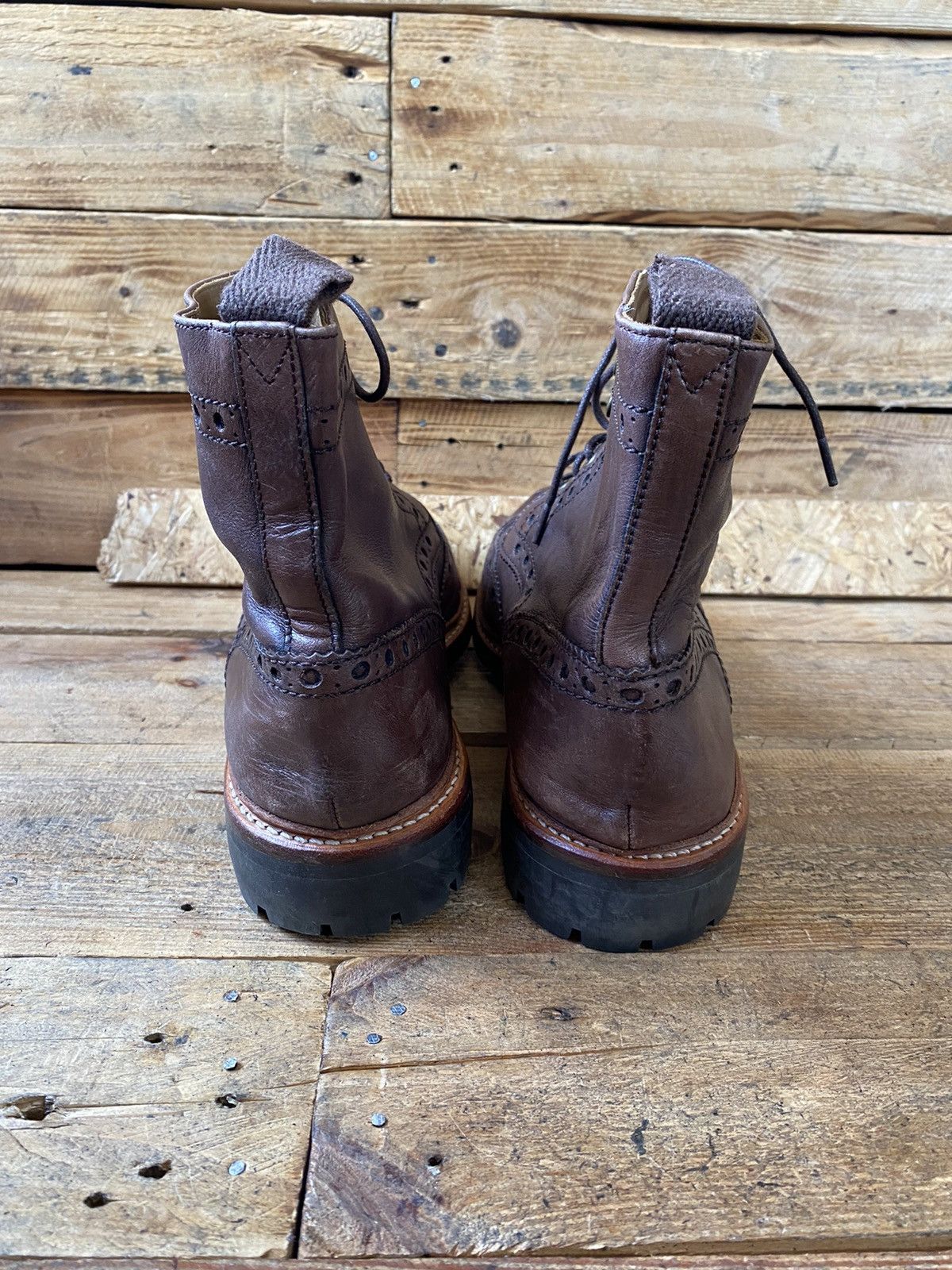 Grenson Grenson brown leather brouges boots uk sz 9 G Us 10 Size US 10 / EU 43 - 9 Thumbnail