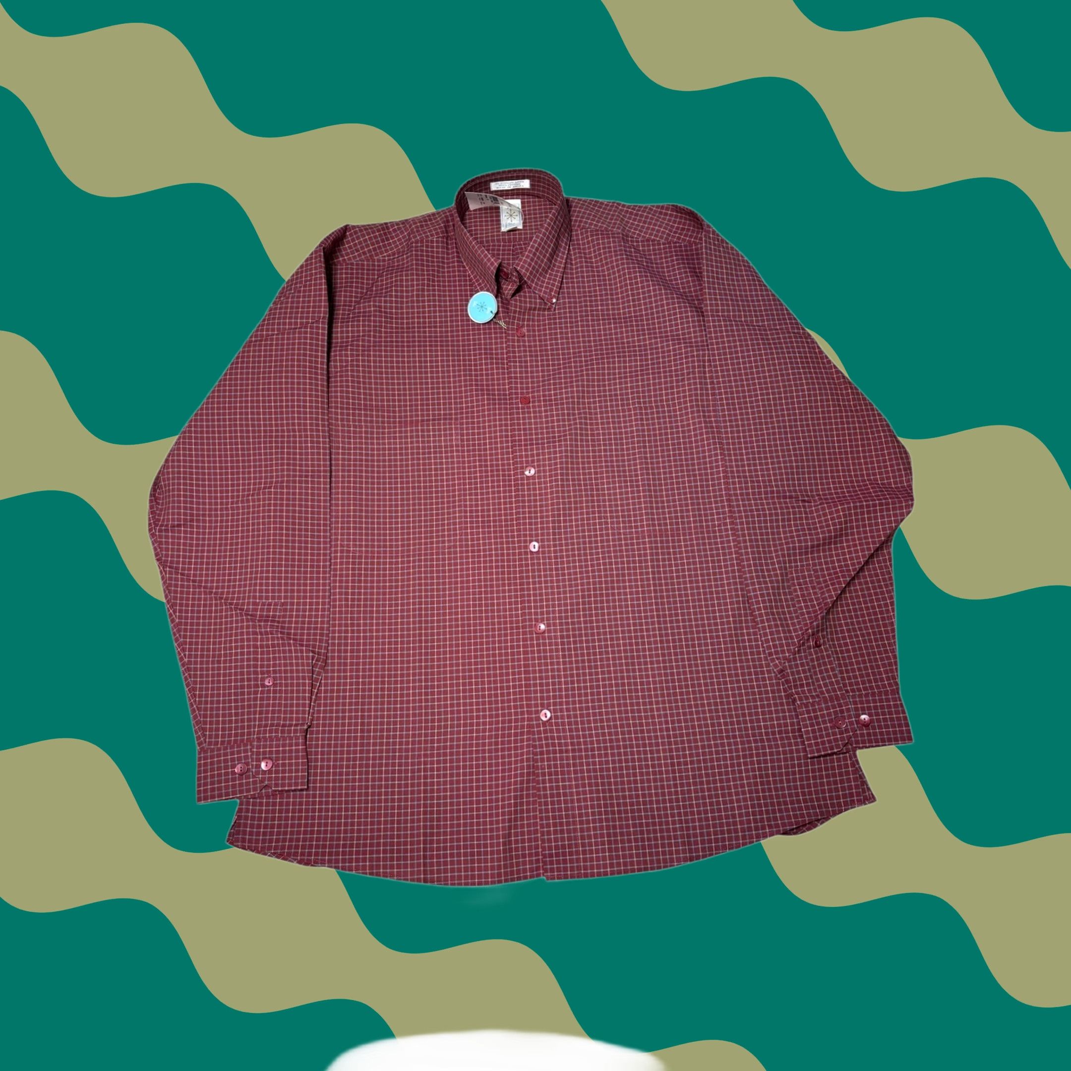 Vintage Nwt Burma Bibas Mens Button-Down Shirt Long Sleeve Checkered Cotton M Red Size US M / EU 48-50 / 2 - 1 Thumbnail