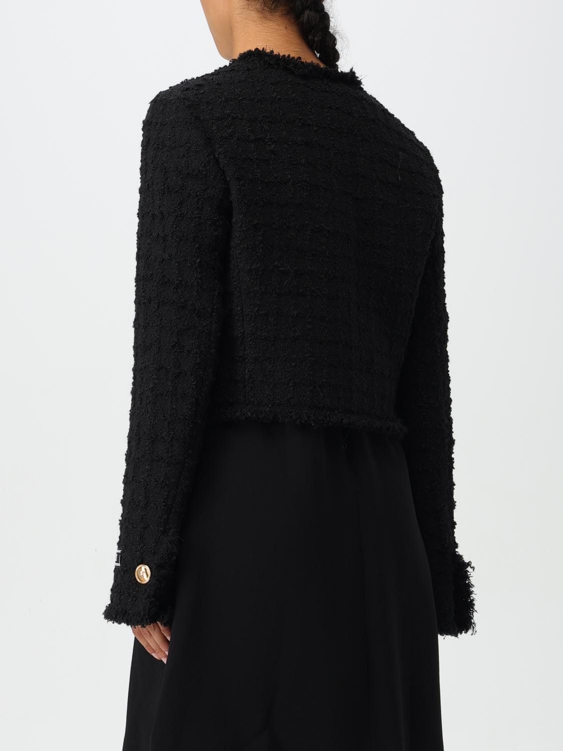 Versace o1s22i1n1024 Short Tweed Heritage Jacket in Black Size S / US 4 / IT 40 - 3 Thumbnail