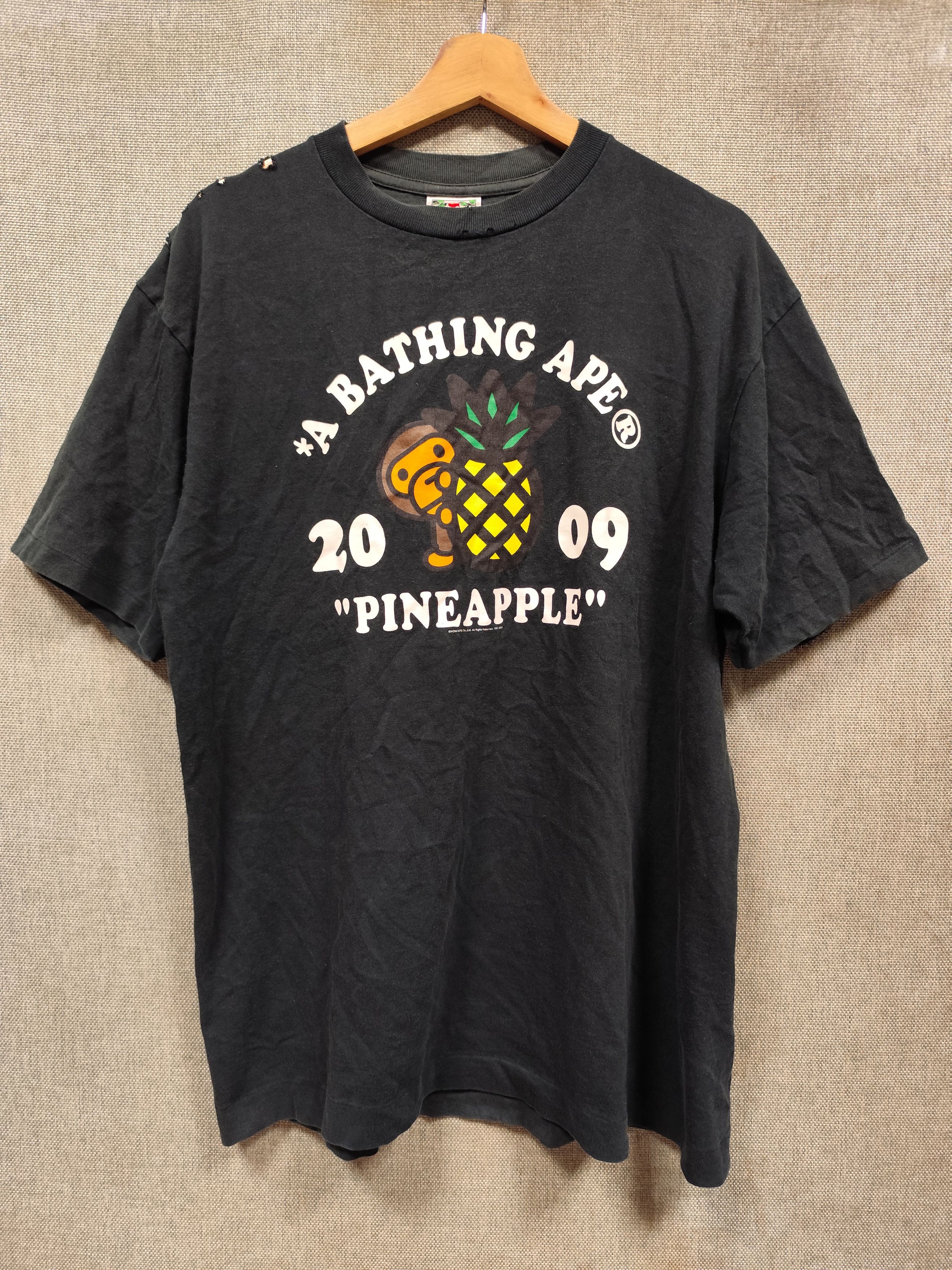 Bape Bape pineapple 2009 Distressed Tee Size US L / EU 52-54 / 3 - 1 Thumbnail