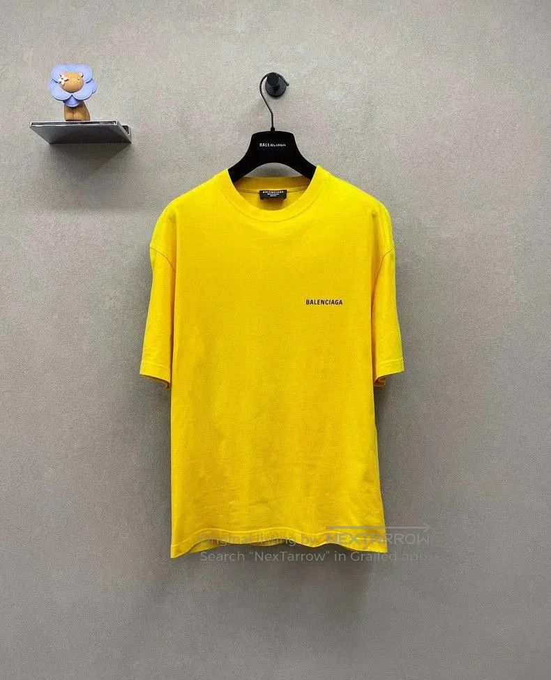 Balenciaga Balenciaga Logo Print Yellow T-shirt. Size US XXS / EU 40 - 1 Thumbnail