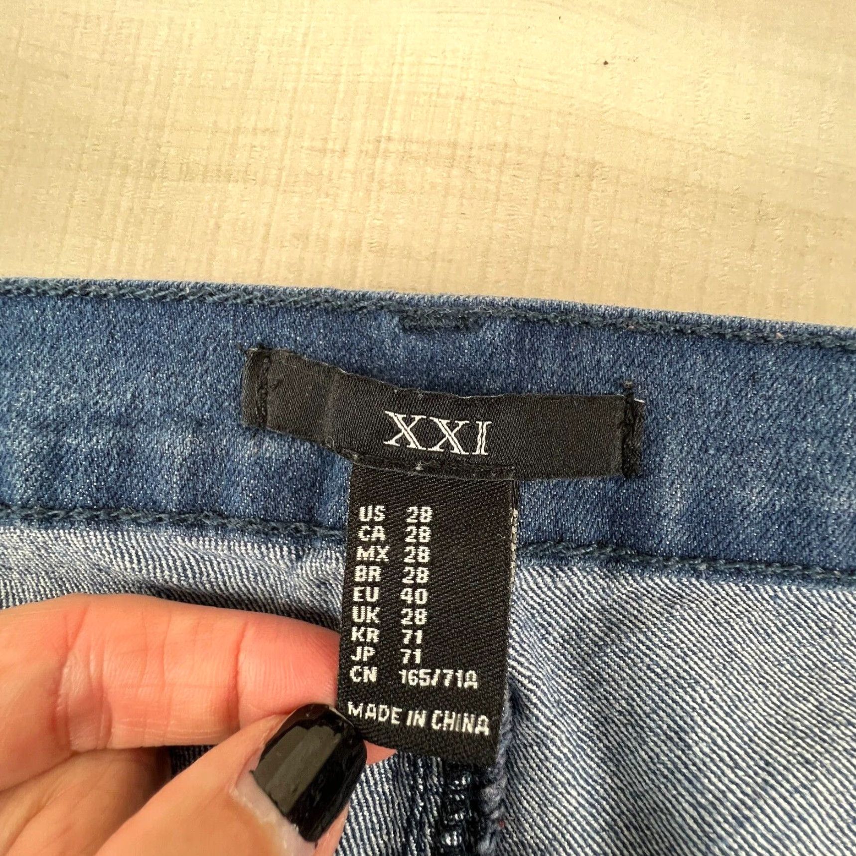 Vintage XXI Women's 28 Mid Rise Skinny Jeans Medium Wash Blue Denim Stretch Size 28" / US 6 / IT 42 - 4 Thumbnail