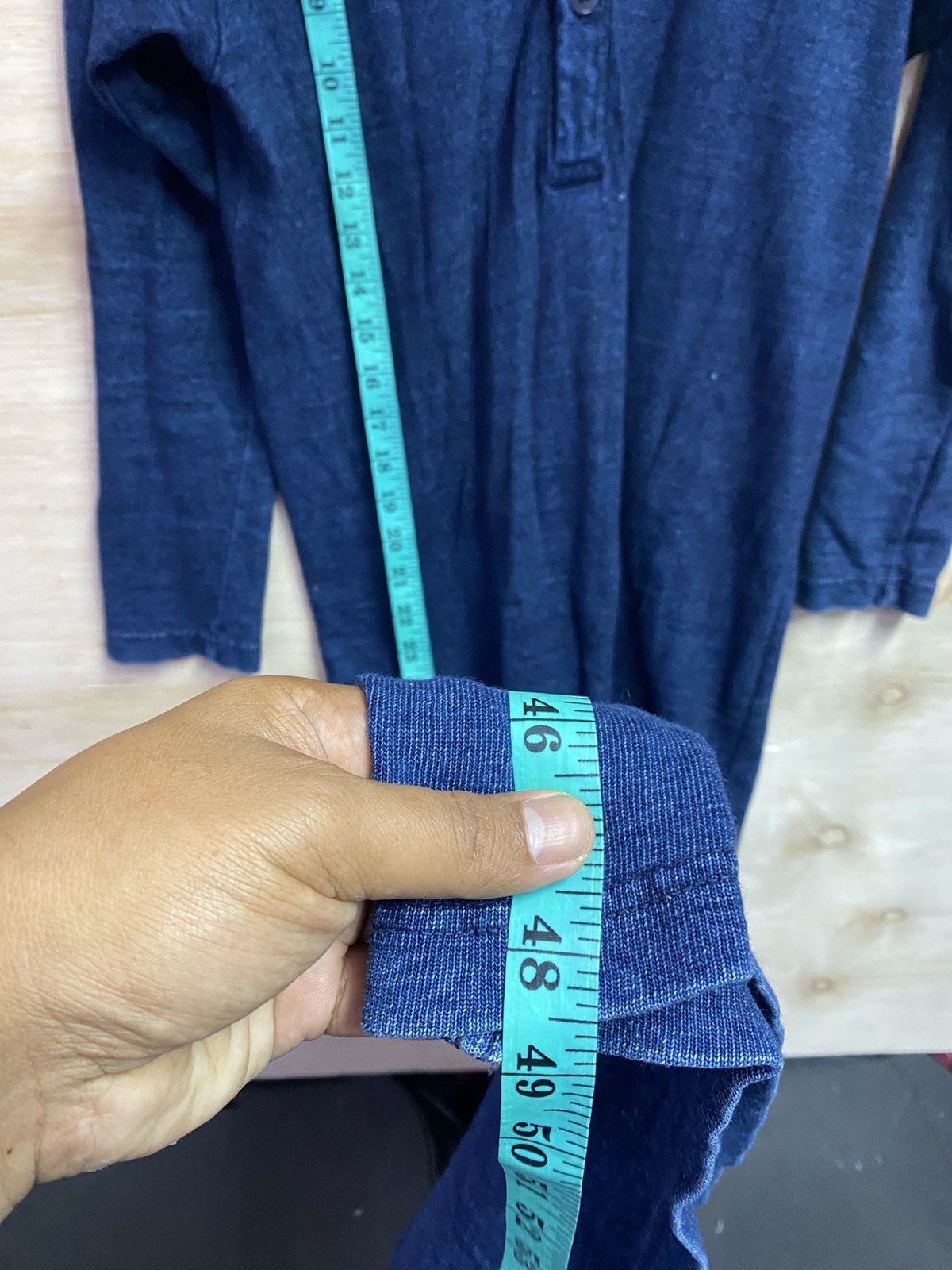 45rpm vintage 45rpm long-sleeved denim midi dress with a mock neck Size ONE SIZE - 8 Thumbnail