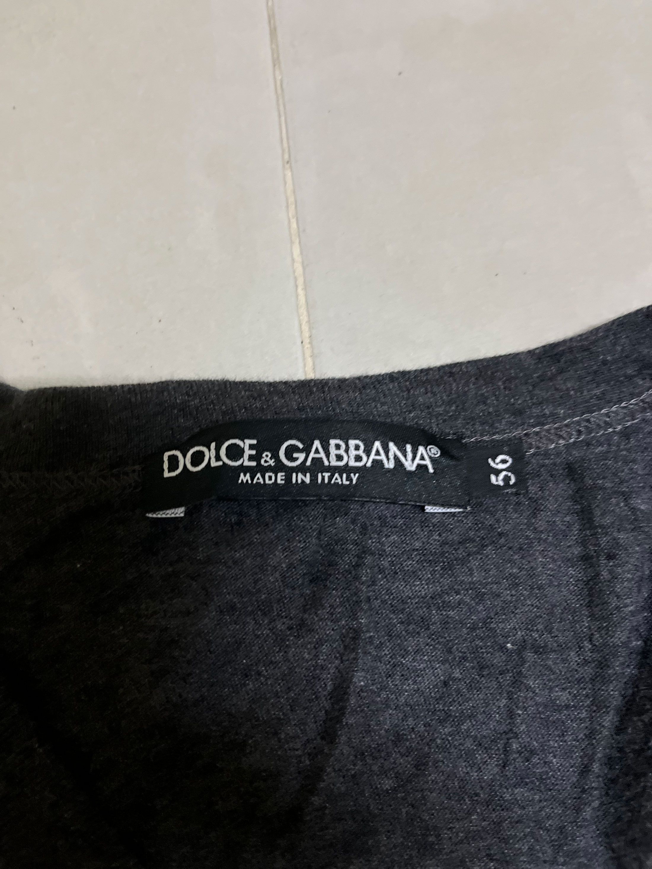 Dolce & Gabbana Dolce & Gabbana V Neck Tipped Blank Short Sleeve Size US XL / EU 56 / 4 - 2 Thumbnail