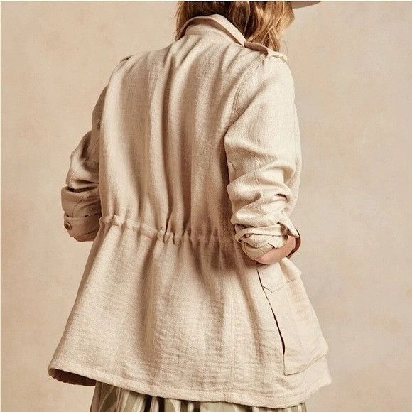 Banana Republic Banana Republic French Utility Field Textured Jacket Oyster Size S / US 4 / IT 40 - 2 Thumbnail