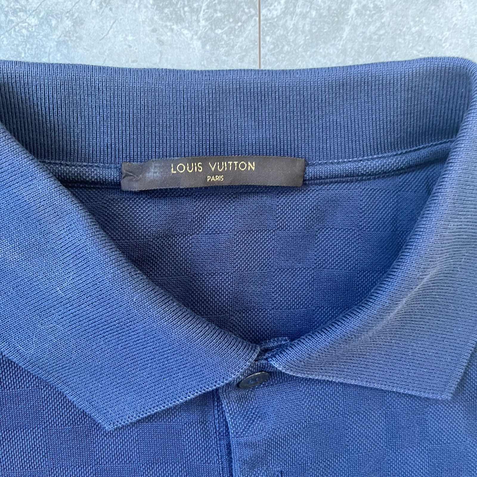 Louis Vuitton Louis Vuitton Men’s Blue Monogram Polo Shirt – Size L Size US L / EU 52-54 / 3 - 3 Thumbnail