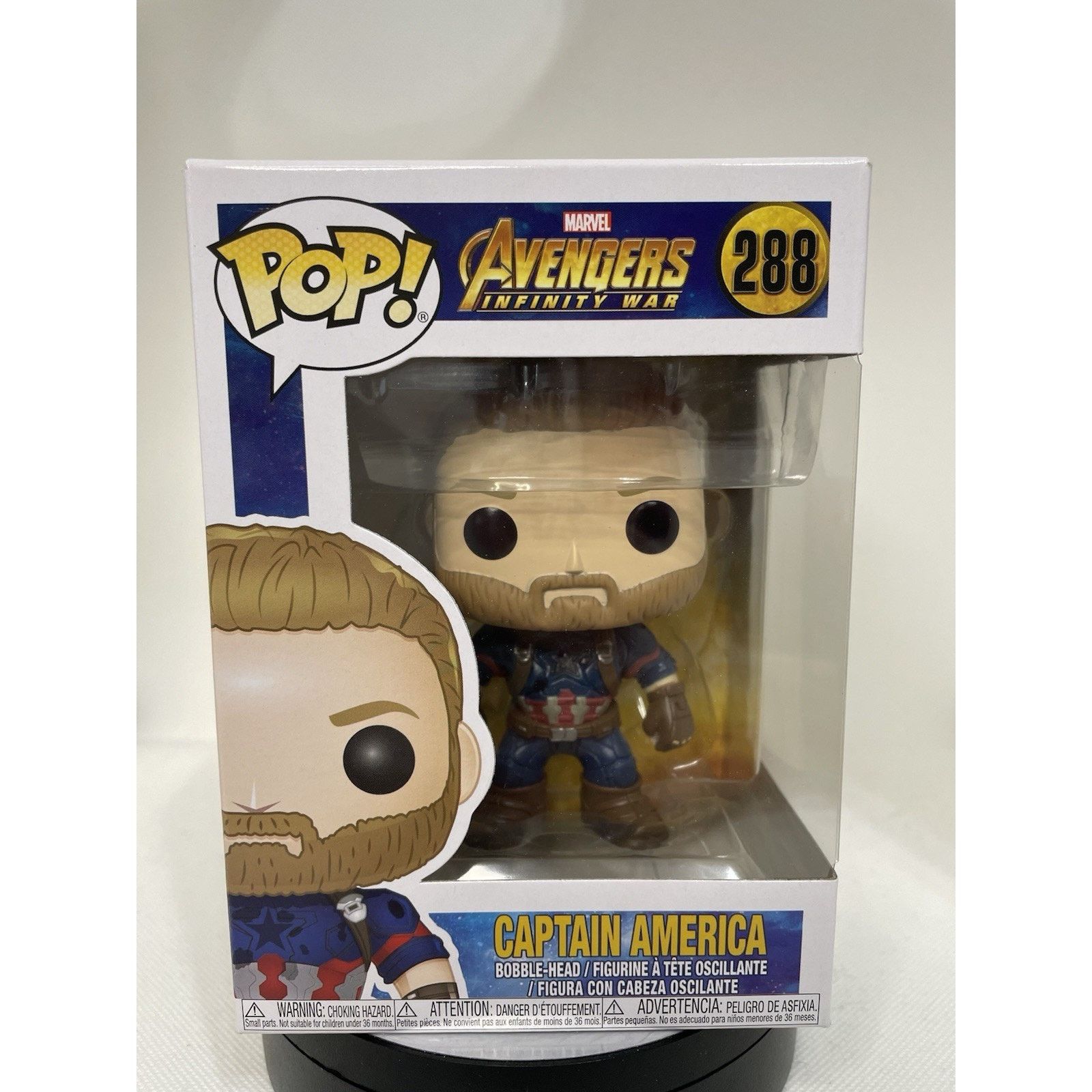 Marvel Comics Funko Pop! Captain America #288 Avengers Infinity War Size ONE SIZE - 1 Thumbnail